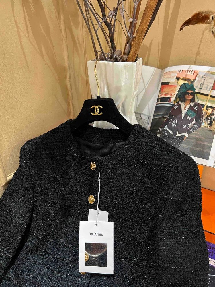 Chanel Chanel Dakar series black glitter two-pocket jacket Size S / US 4 / IT 40 - 3 Thumbnail