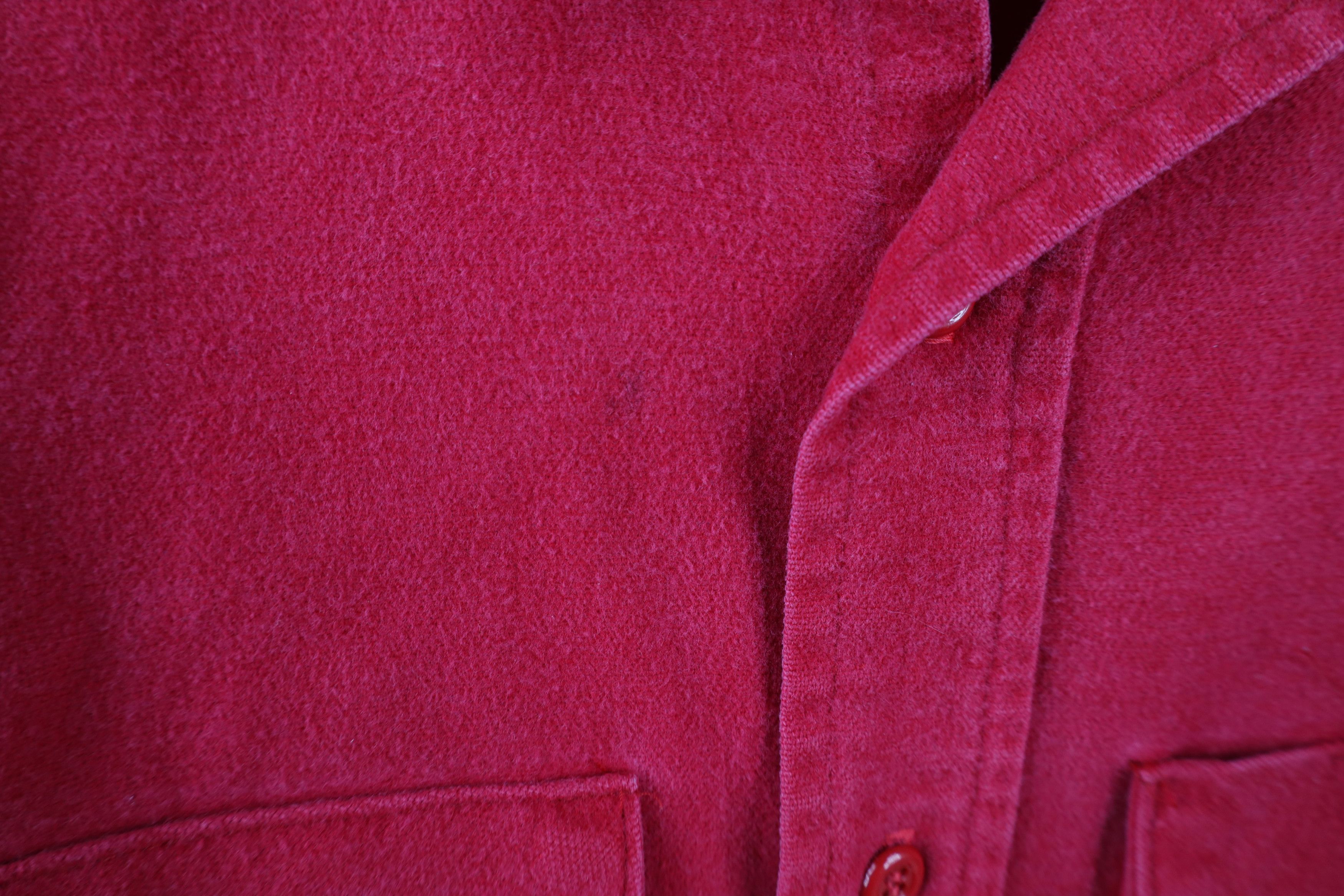 Vintage Vintage 70s Streetwear Chamois Cloth Button Shirt Red USA Size US S / EU 44-46 / 1 - 7 Thumbnail