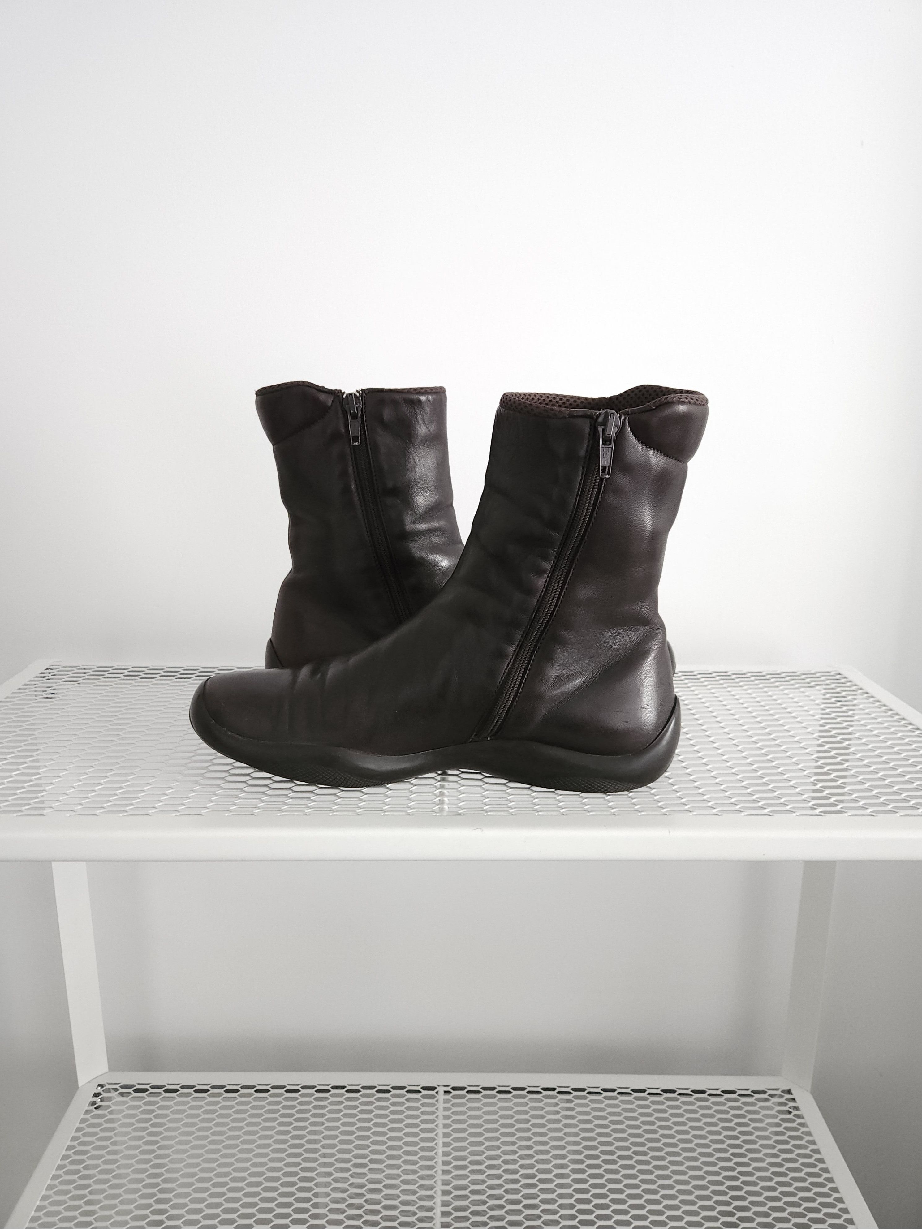 Prada Archive Prada sport red tab leather side zip ankle boots Size US 6.5 / IT 36.5 - 10 Thumbnail