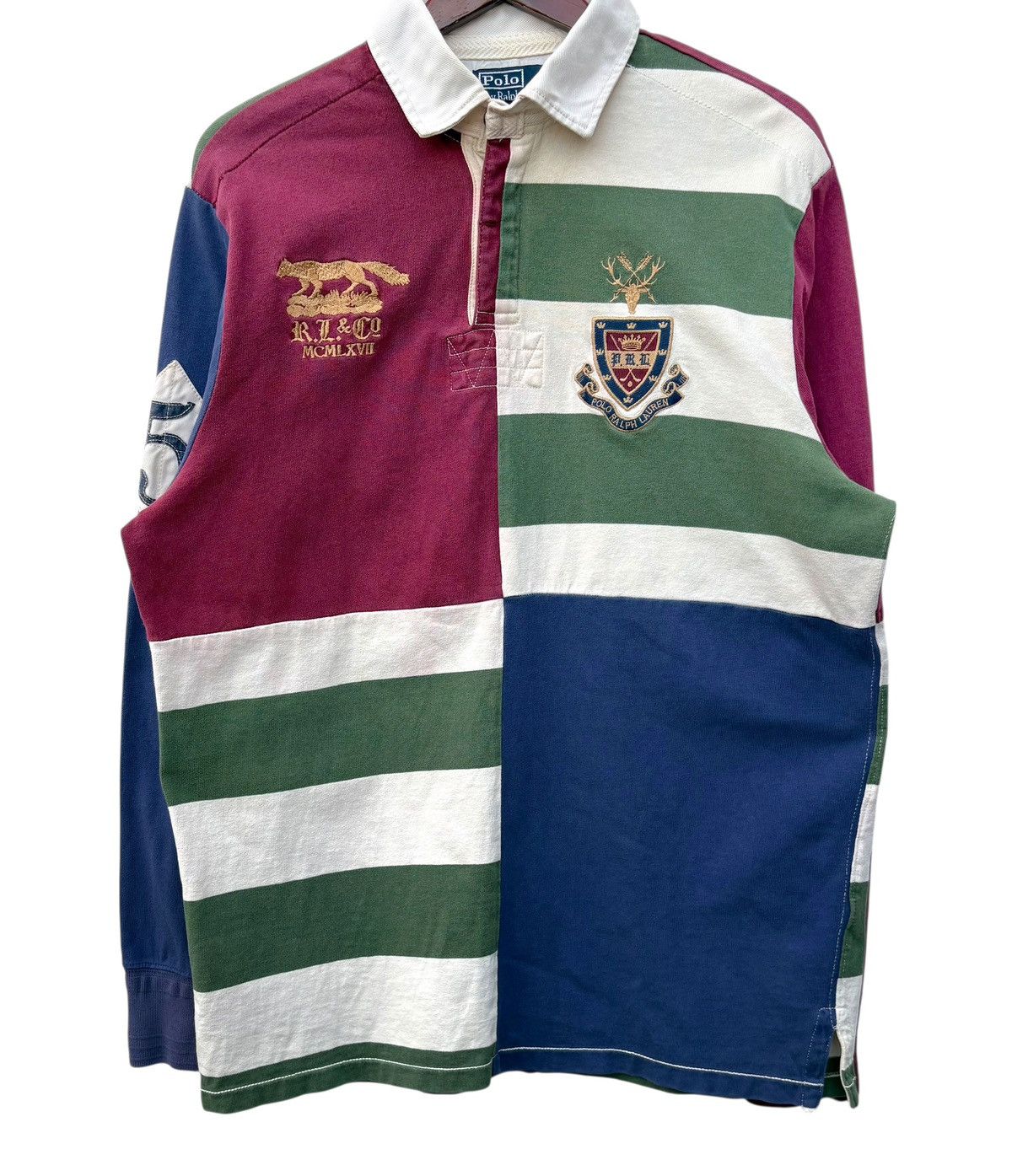 Polo Ralph Lauren Vintage Polo Ralph Lauren Multicolour RL & Co Rugby Shirt Size US M / EU 48-50 / 2 - 5 Thumbnail