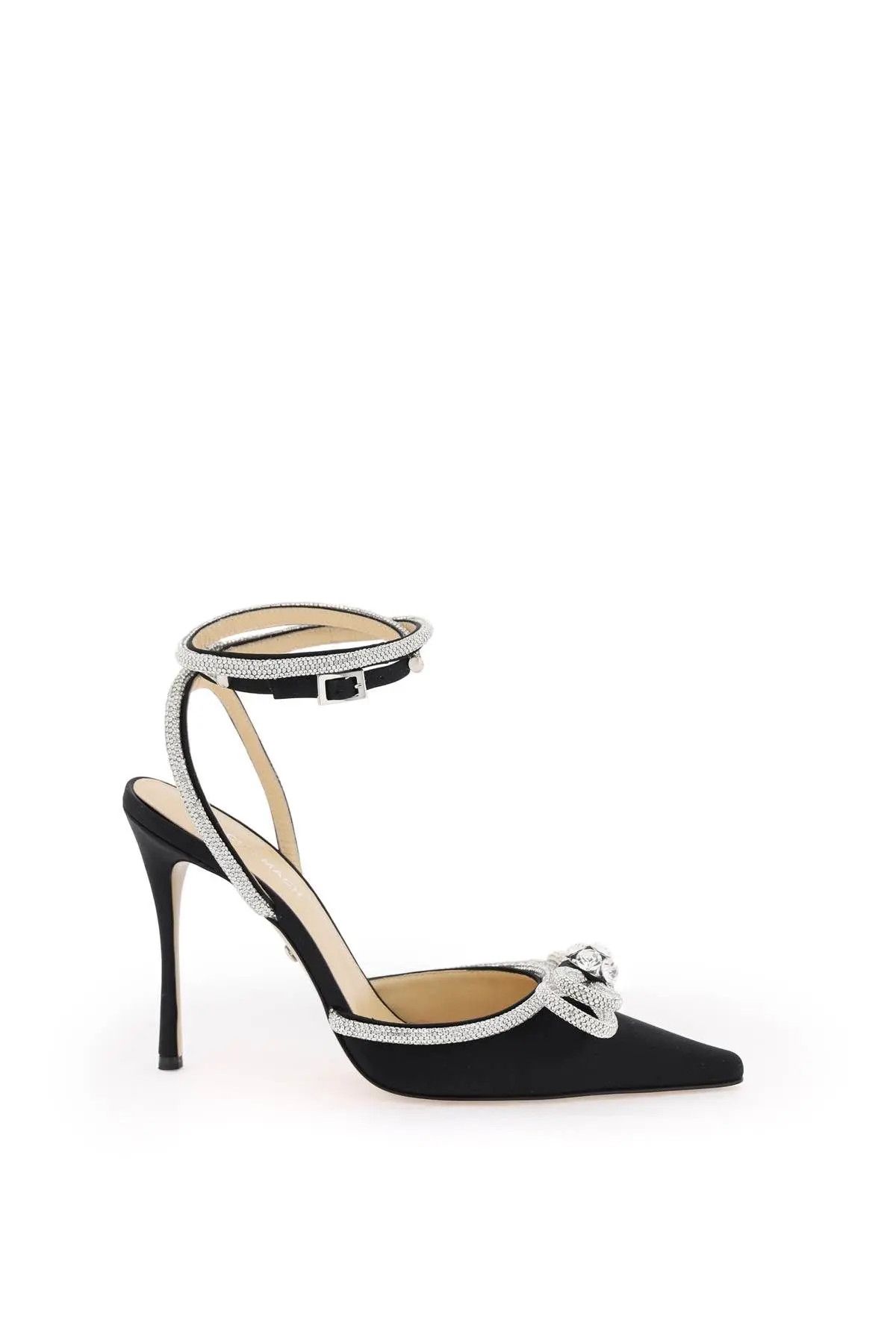 image of Mach&mach O1S22I1N1223 Satin Pumps In Black Shoes, Women's (Size 7)