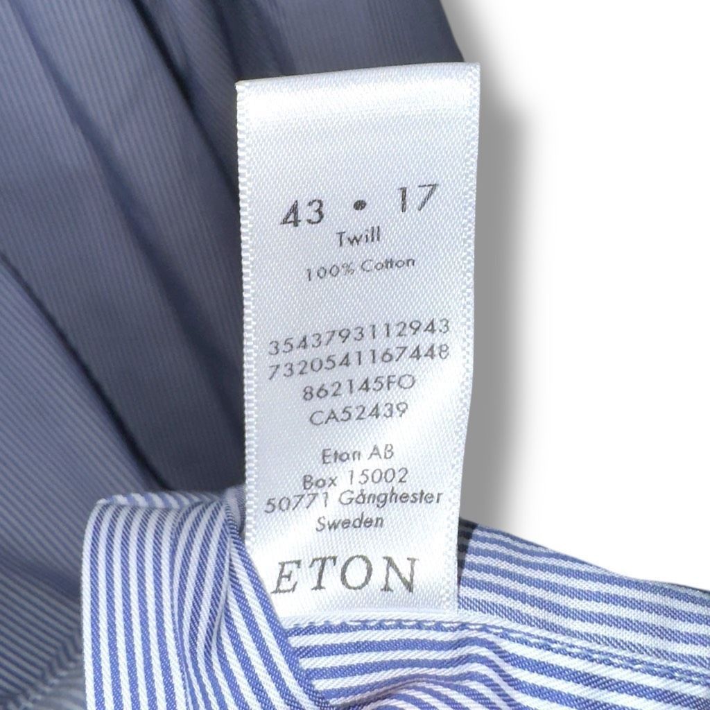 Eton Eton Contemporary Blue Bengal Striped Twill Semi Spread Dres Size US XL / EU 56 / 4 - 7 Thumbnail