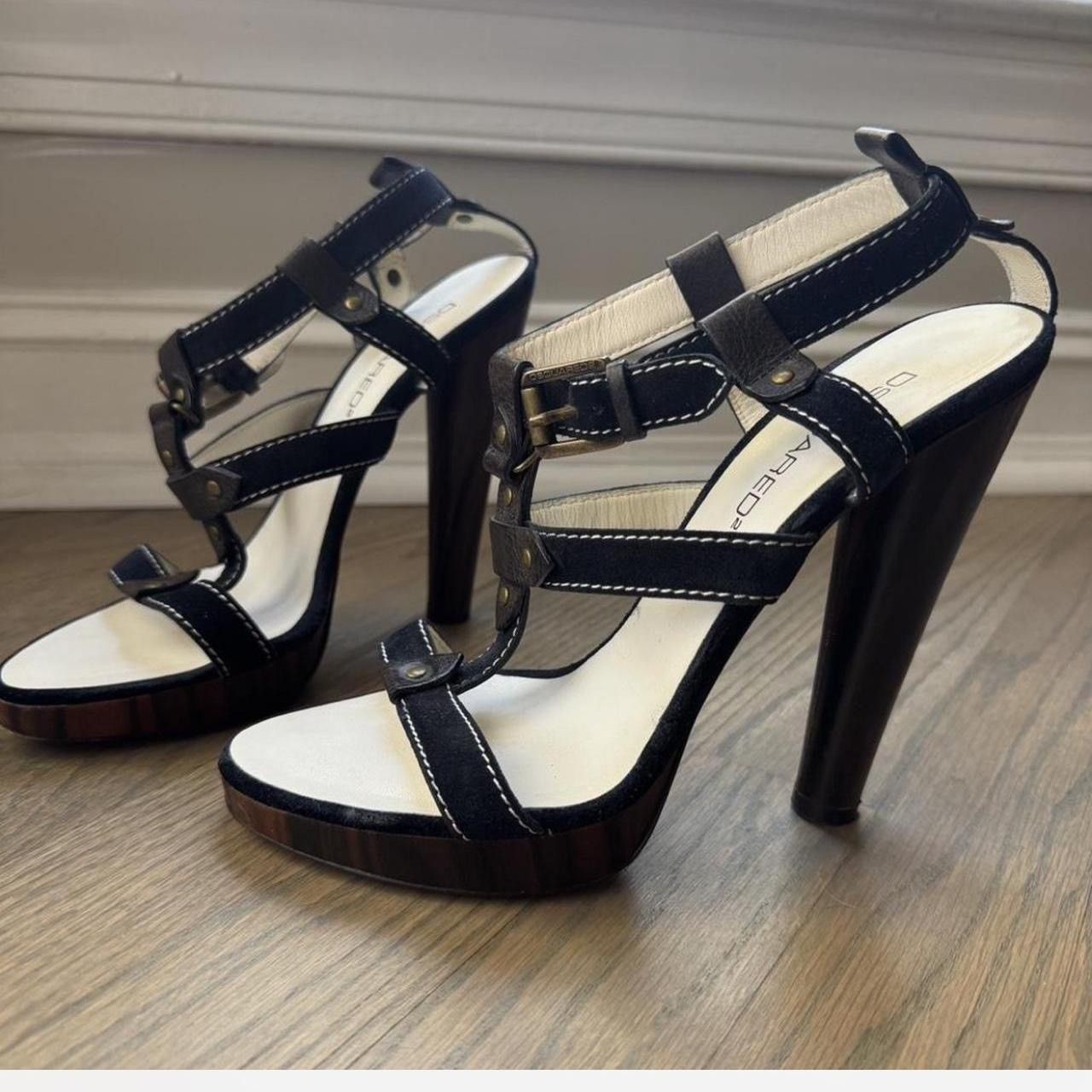 Dsquared2 Dsquared2 black leather and suede platform heels. Size 9-9.5 Size US 9.5 / IT 39.5 - 1 Thumbnail