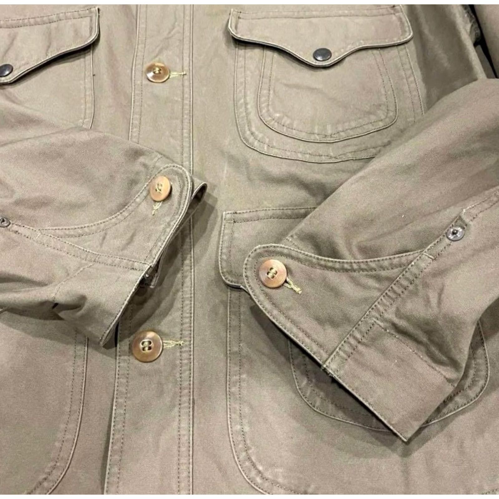 Ralph Lauren RRL Ralph Lauren Men's Sandoval Jacket Hunting Jacket Size L Brown Solid USED Jacket Size US L / EU 52-54 / 3 - 3 Thumbnail