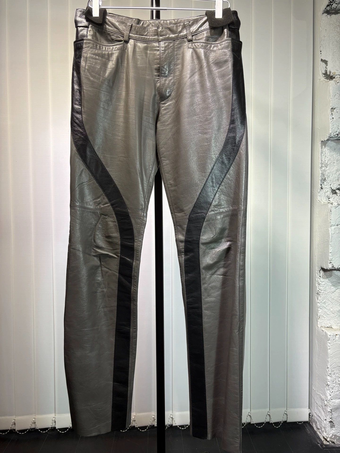 Jean Paul Gaultier Jean Paul Gaultier 90s Color Blocked Leather Pants Size US 32 / EU 48 - 1 Thumbnail
