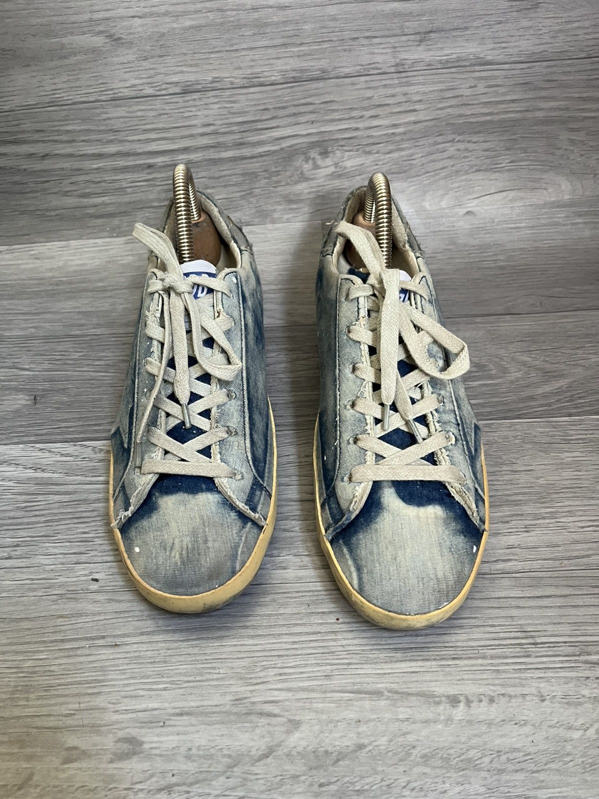 Golden Goose Golden goose superstar denim washed low top sneakers sz 37 Size US 7 / IT 37 - 3 Thumbnail