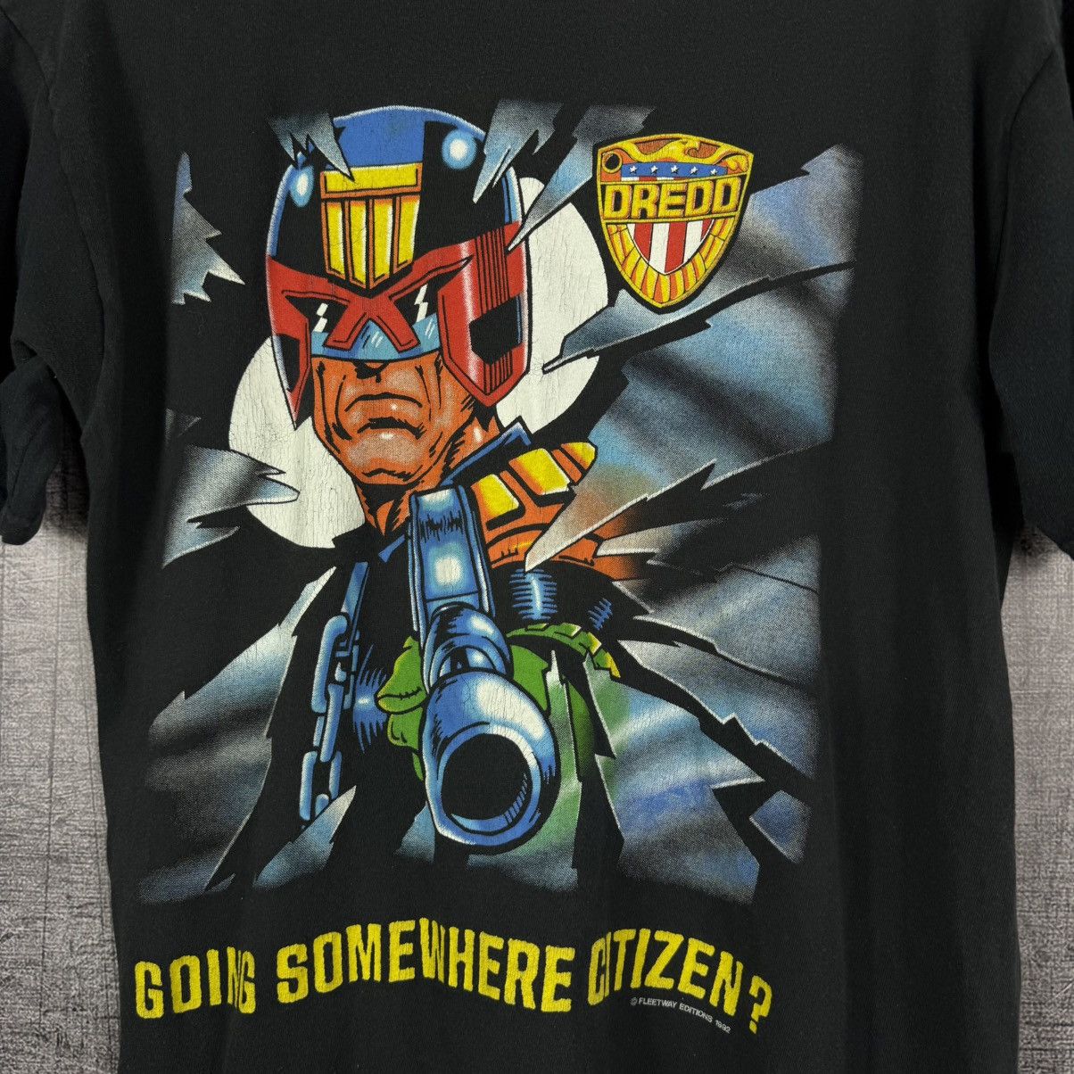 Vintage Vintage 1992 Judge Dredd Comics T-shirt Tee Fleetway Edition Size US M / EU 48-50 / 2 - 4 Thumbnail