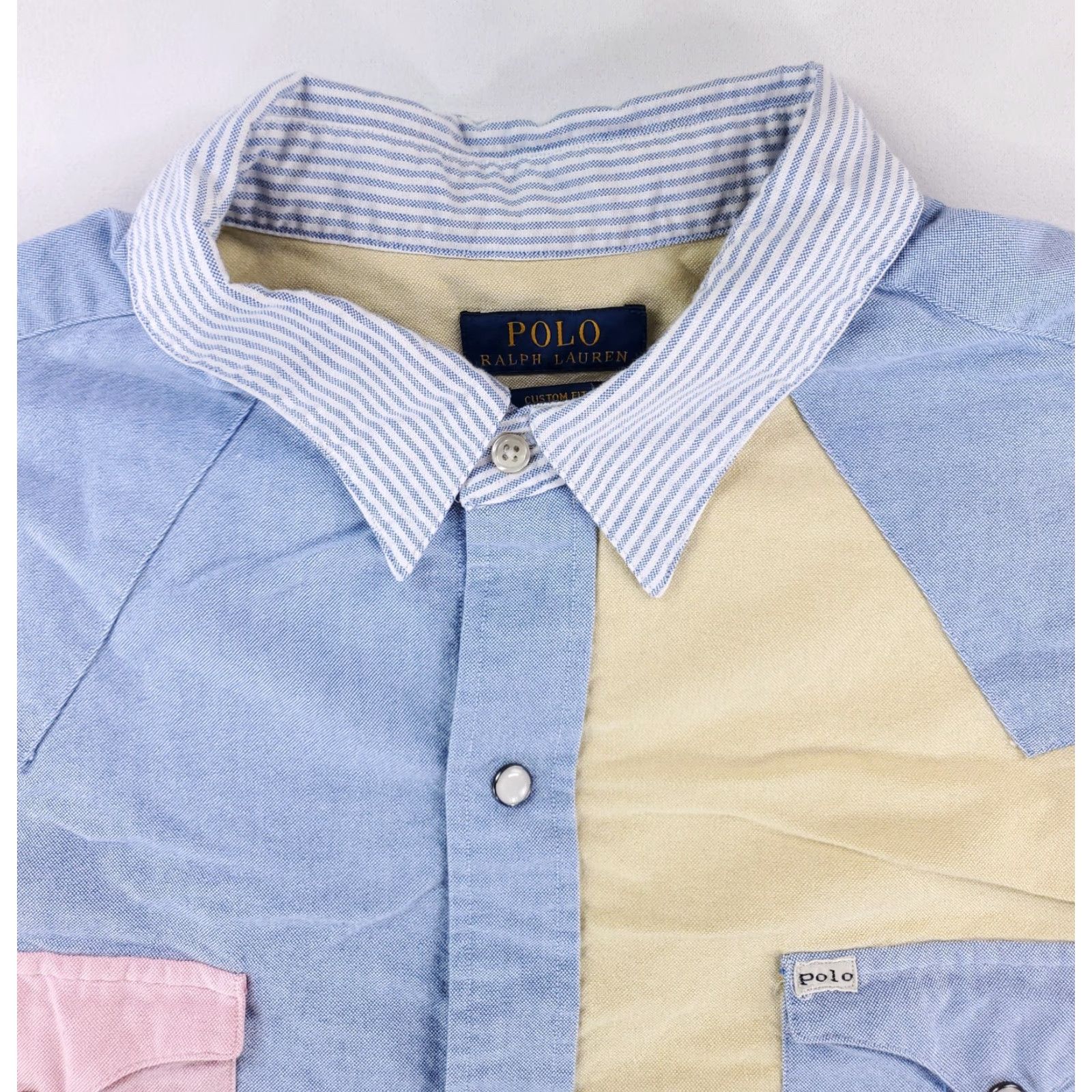 Polo Ralph Lauren **Polo Ralph Lauren Mens XXXL Color Block Pearl Snap Shirt** User: **Polo Ralph Lauren Mens XXXL Color Block Pearl Snap Shirt** Size US XXL / EU 58 / 5 - 5 Thumbnail