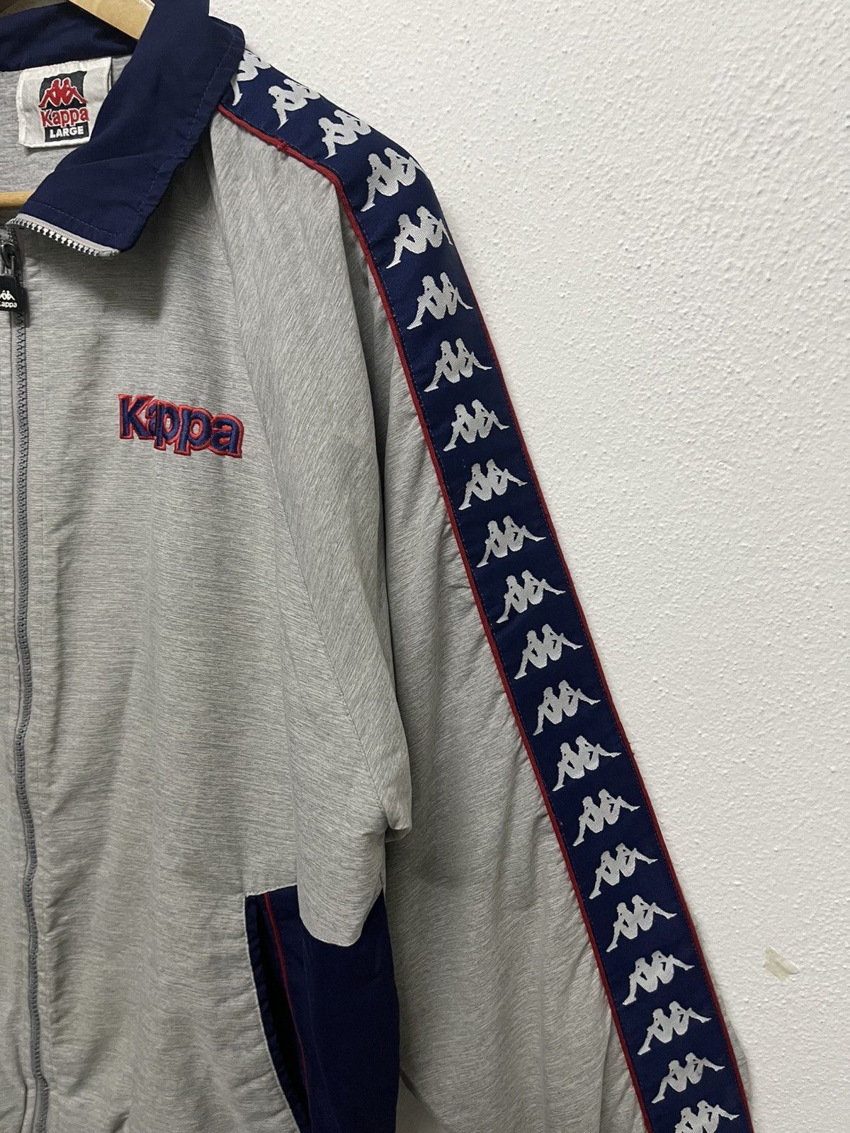Kappa × Vintage 90s KAPPA SIDETAPE TRACKTOP LIGHT JACKET OG DESIGN Size US L / EU 52-54 / 3 - 7 Thumbnail