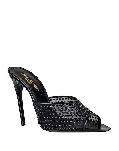 Saint Laurent Paris o1b1hav110325 742450 Blonde Mules In Rhinestone Mesh Size US 8 / IT 38 - 2 Thumbnail
