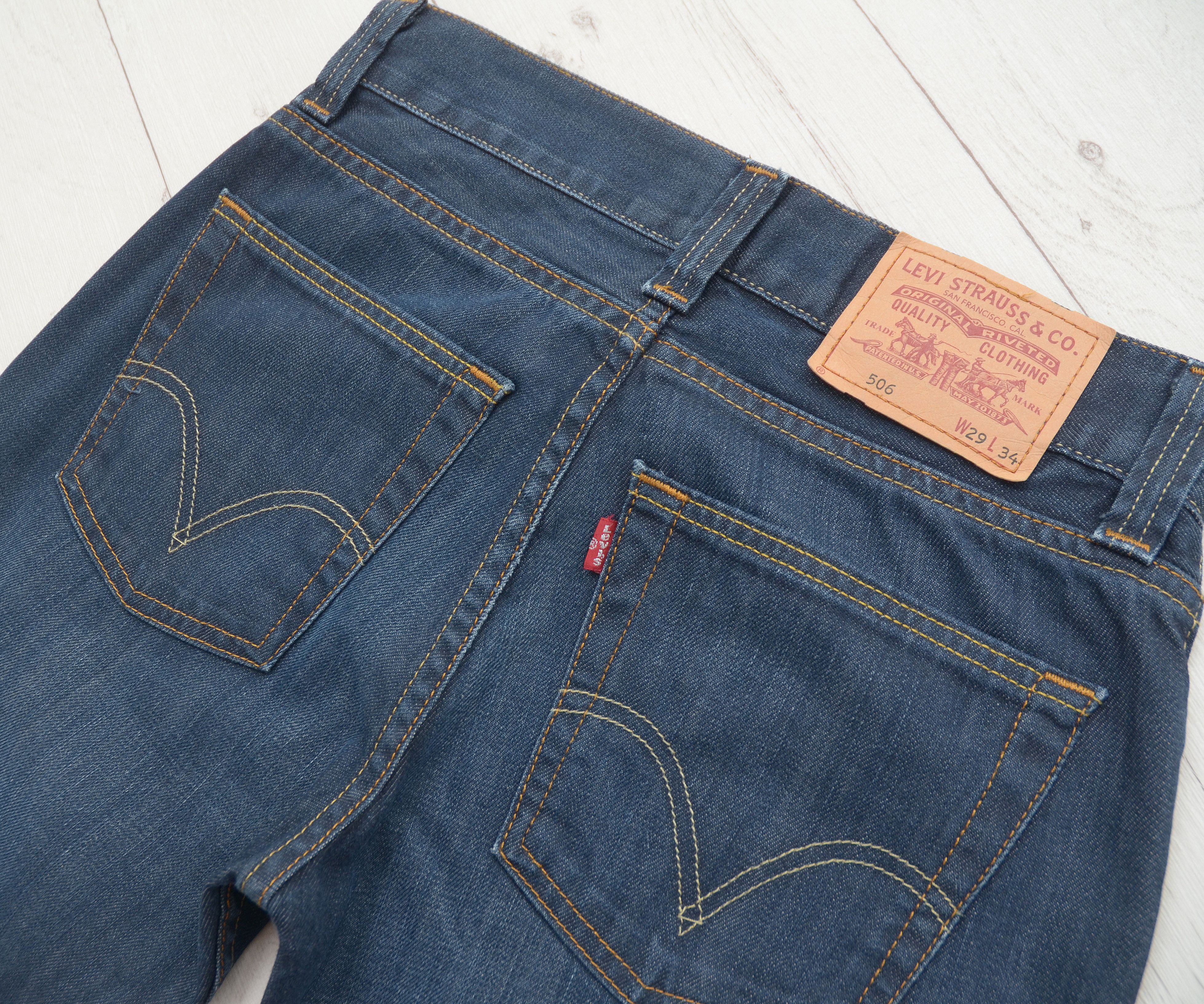 Jean × Levi's × Vintage Y2k Denim Levis 506 Jeans Vintage Y2k Man Baggy Dark Blue Size US 30 / EU 46 - 8 Thumbnail