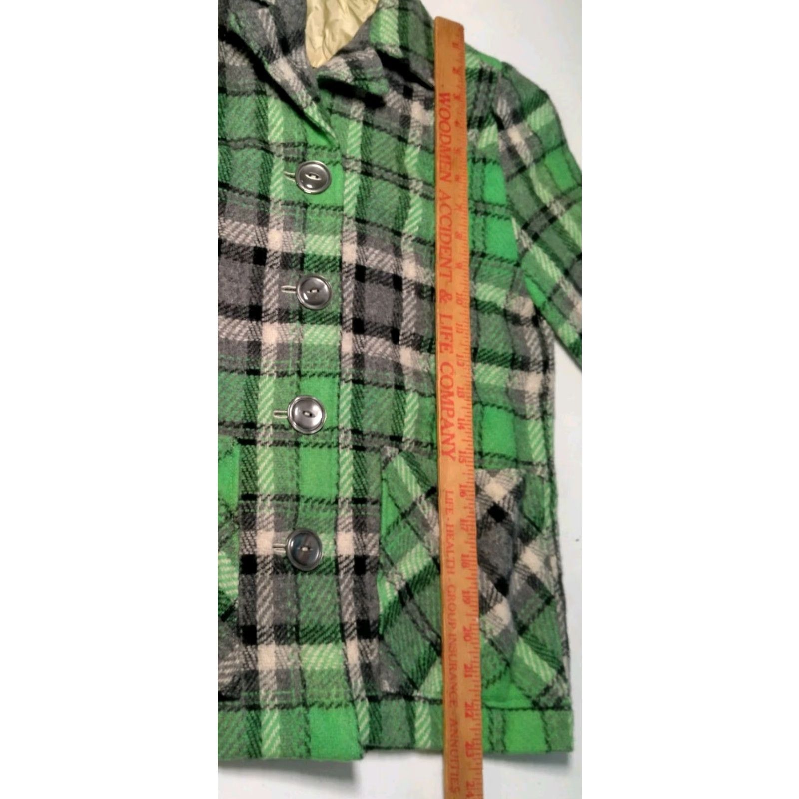 Vintage VINTAGE Women's Shirt Jacket Coat S Wool Blend Plaid 1950s 1960s Fall Winter Casual Size S / US 4 / IT 40 - 4 Thumbnail