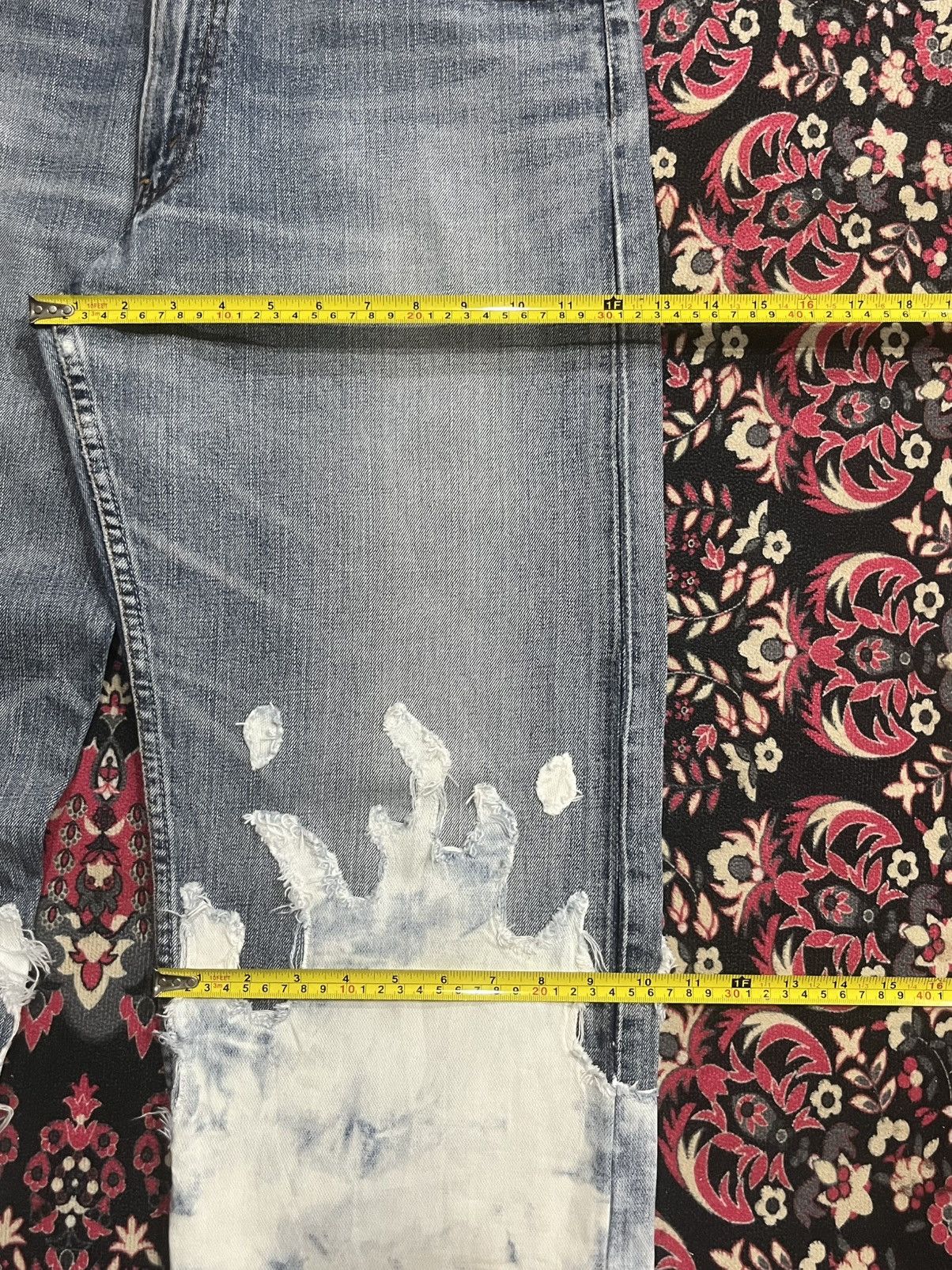Levi's Vintage Levi’s 503 Reworked White Bleached Flames Jeans Size US 34 / EU 50 - 14 Thumbnail