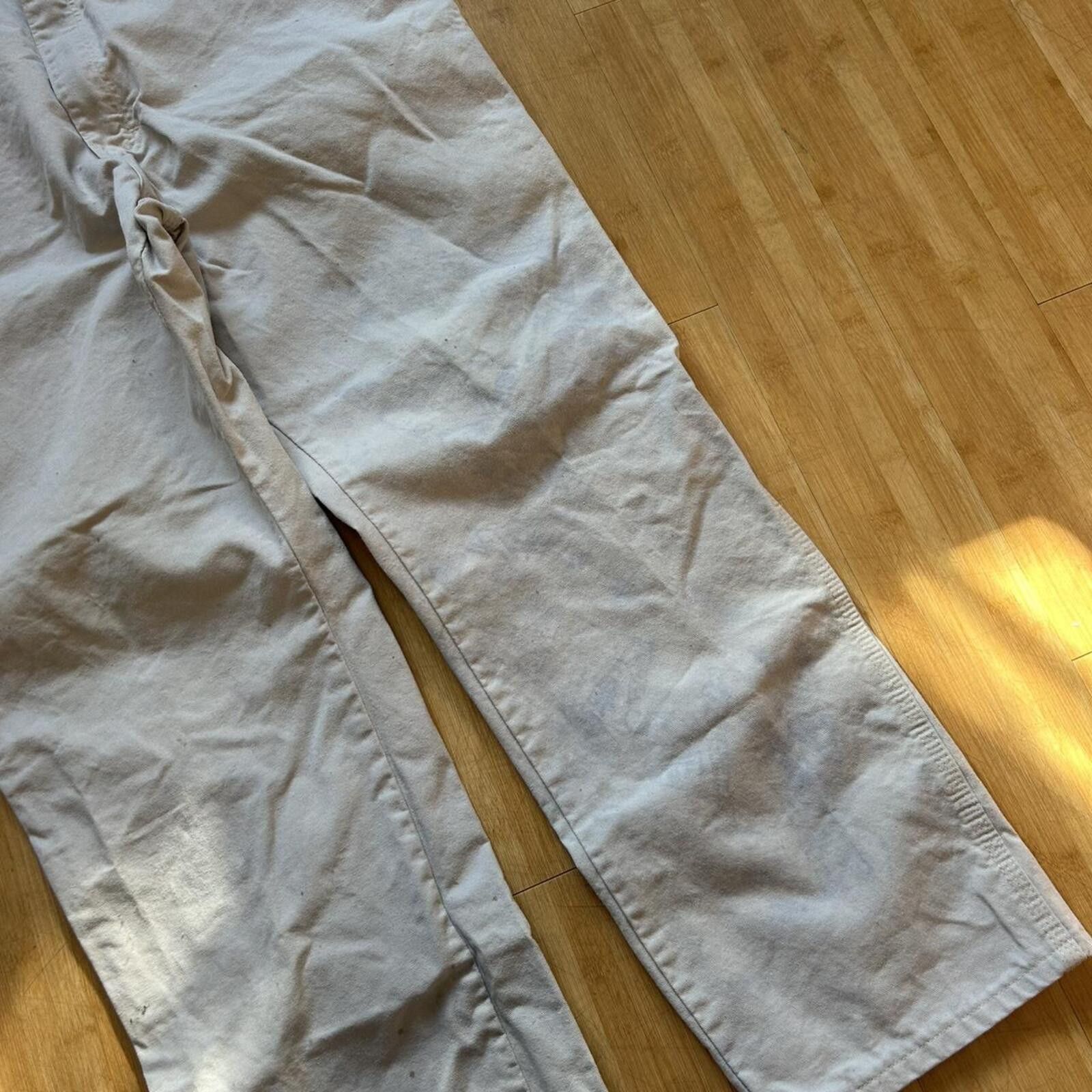 Dickies Vintage y2k White Dickies Painter Carpenter Baggy Pants 34’ Size US 34 / EU 50 - 4 Thumbnail