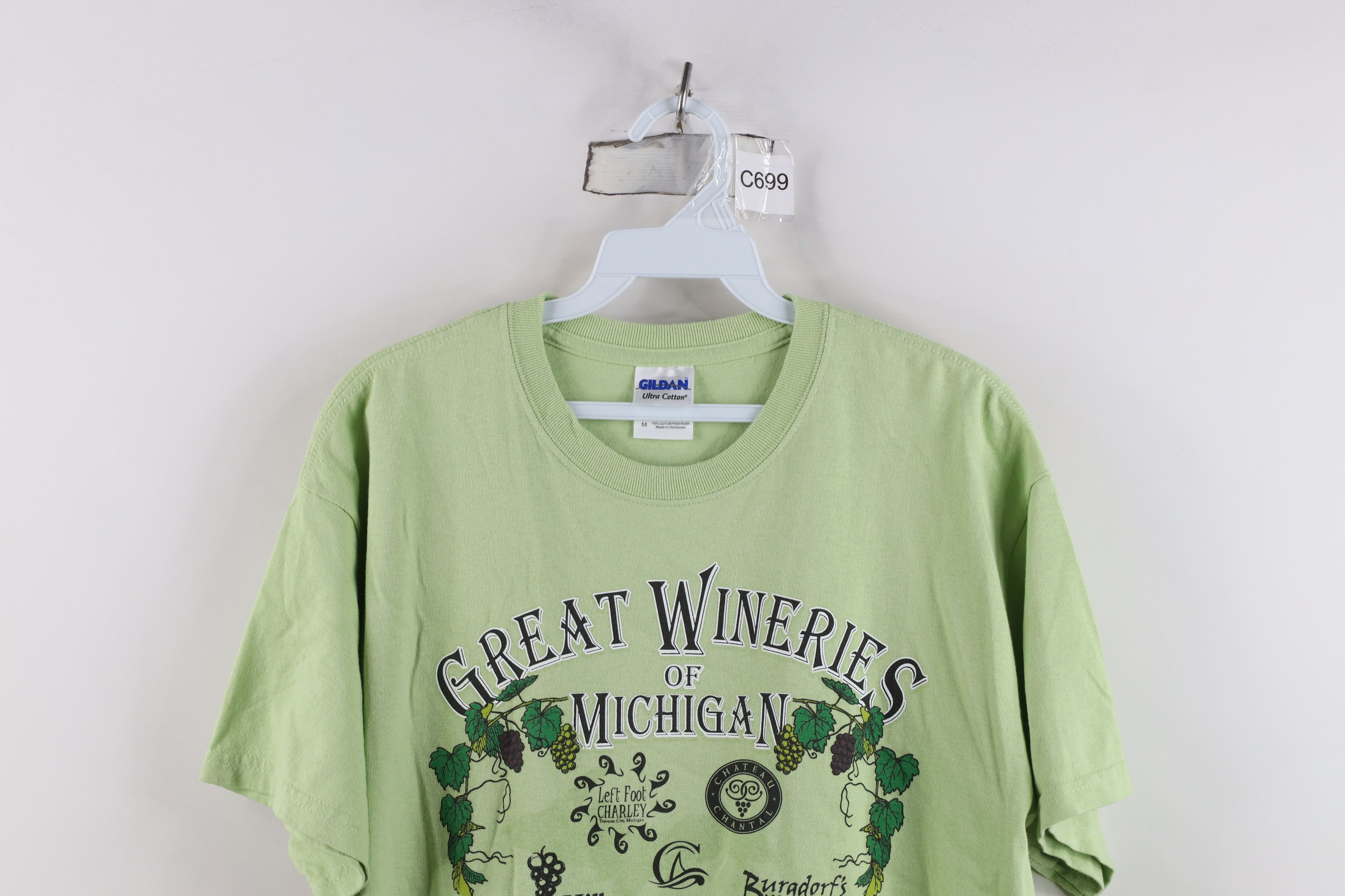 Vintage Vintage Y2K Streetwear Wineries of Michigan T-Shirt Lime Size US M / EU 48-50 / 2 - 2 Thumbnail