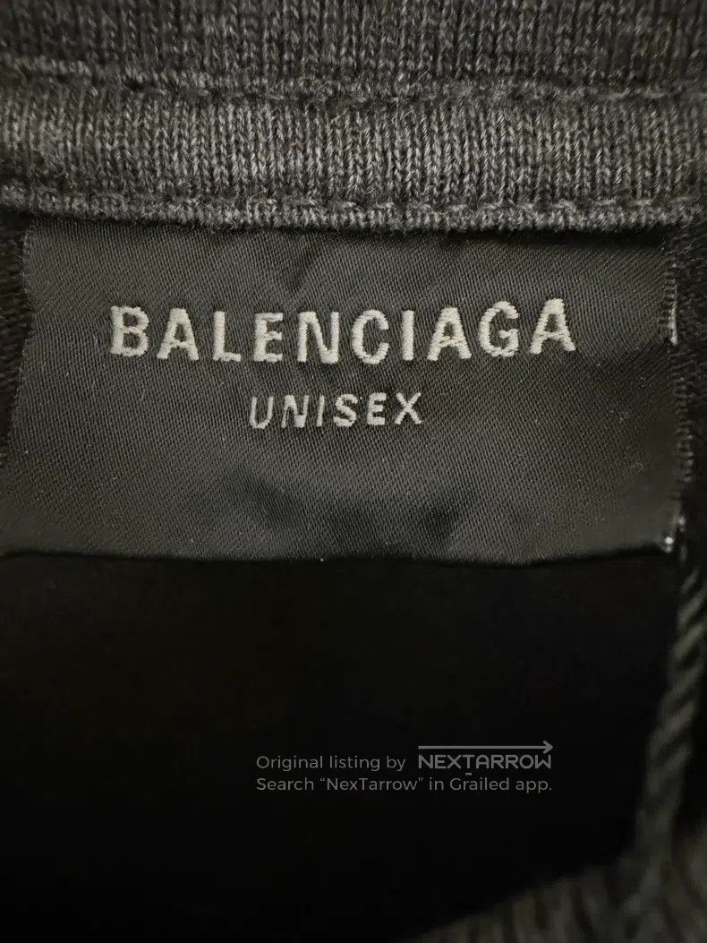 Balenciaga Balenciaga Black Gray Tape Short Sleeve Size US XS / EU 42 / 0 - 3 Thumbnail