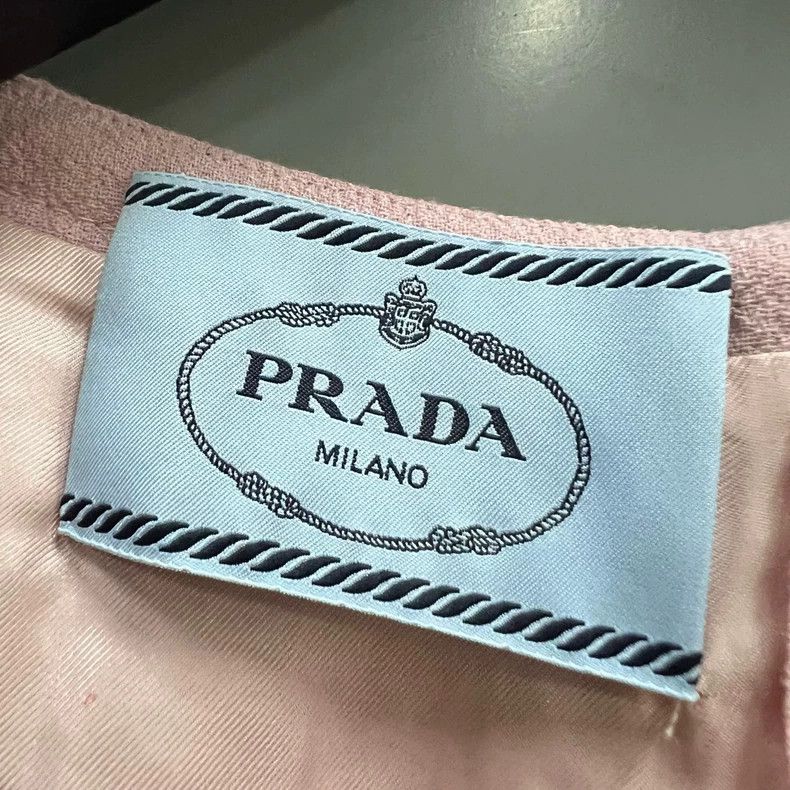 Prada Prada Pink triangle logo dress 2502-Nextarrow Size XS / US 0-2 / IT 36-38 - 4 Thumbnail