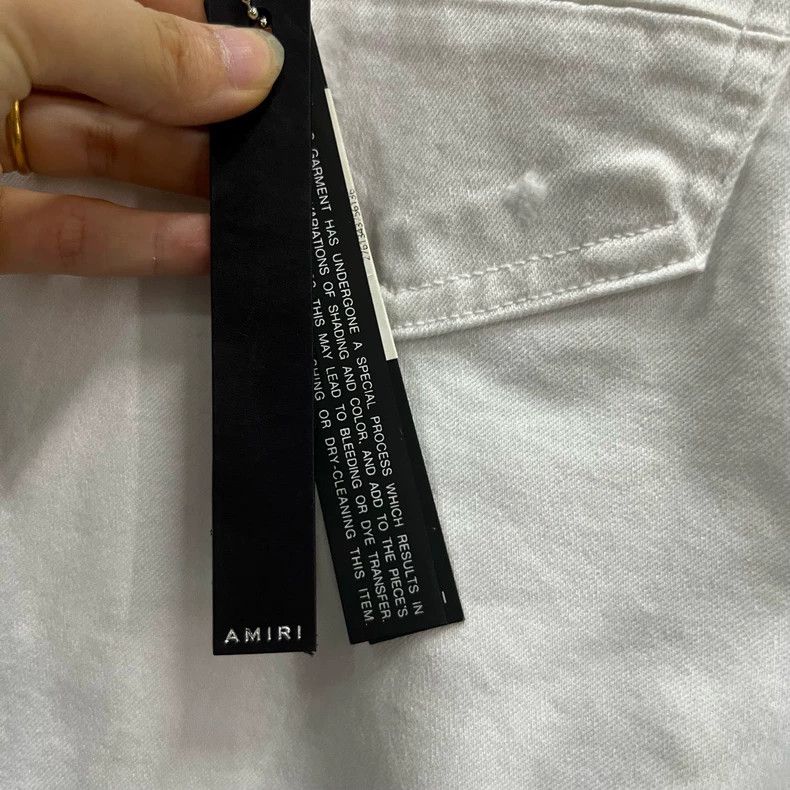 Amiri Amiri White Knee Zipper Denim Pants Size 25" / US 0 / IT 36 - 4 Thumbnail
