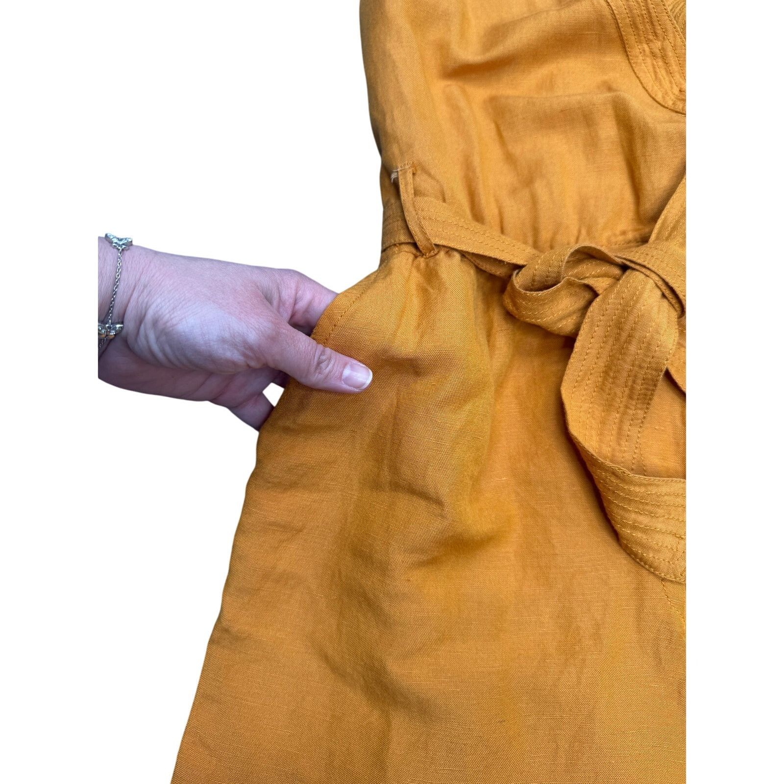 Anthropologie Anthropologie Maeve Luana Romper Size 14 Mustard Yellow Size 36" / US 14 / IT 50 - 7 Thumbnail