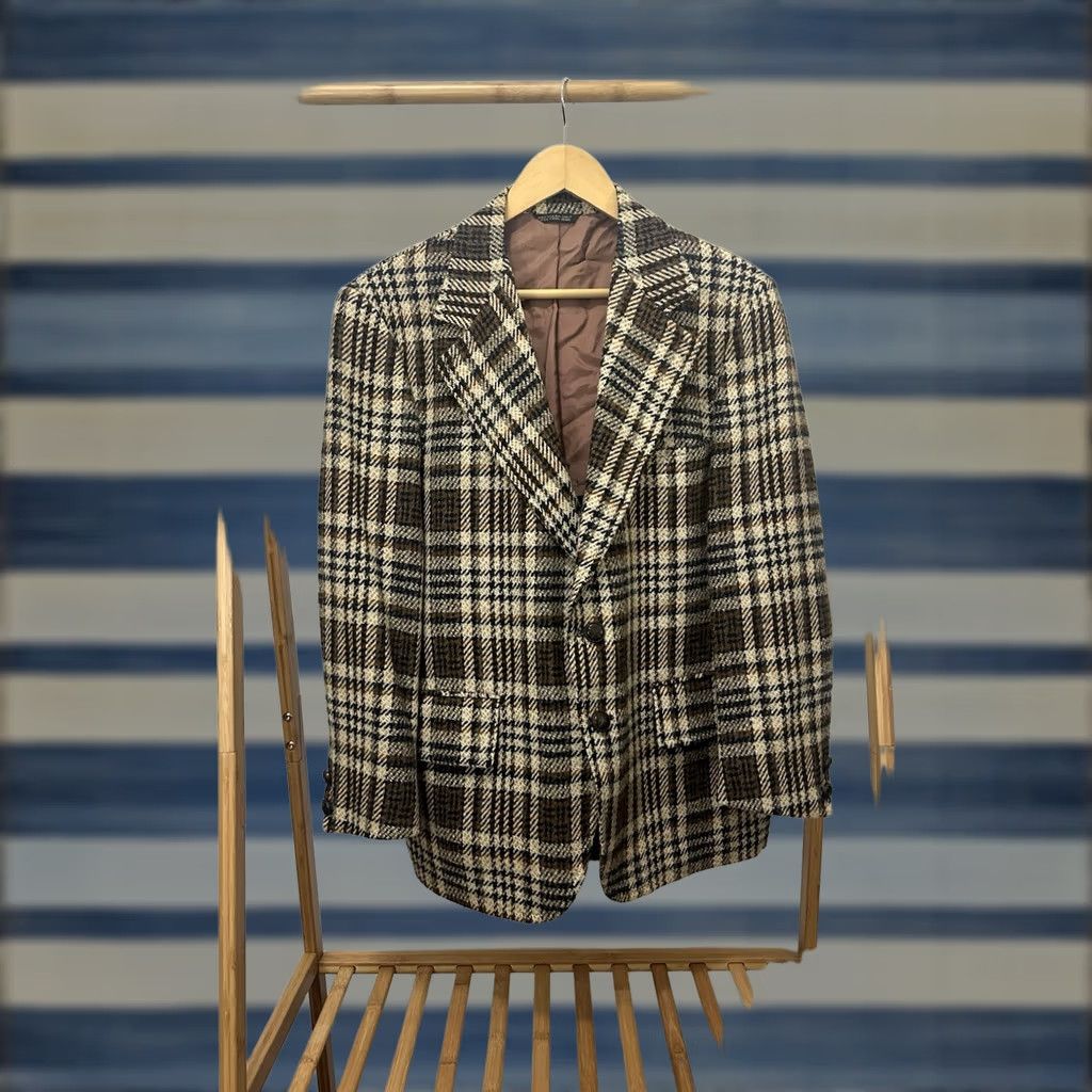 Vintage VINTAGE 60s 70s Anderson Little Sport Coat Plaid Wool Blazer XL Mens Size 46R - 1 Thumbnail