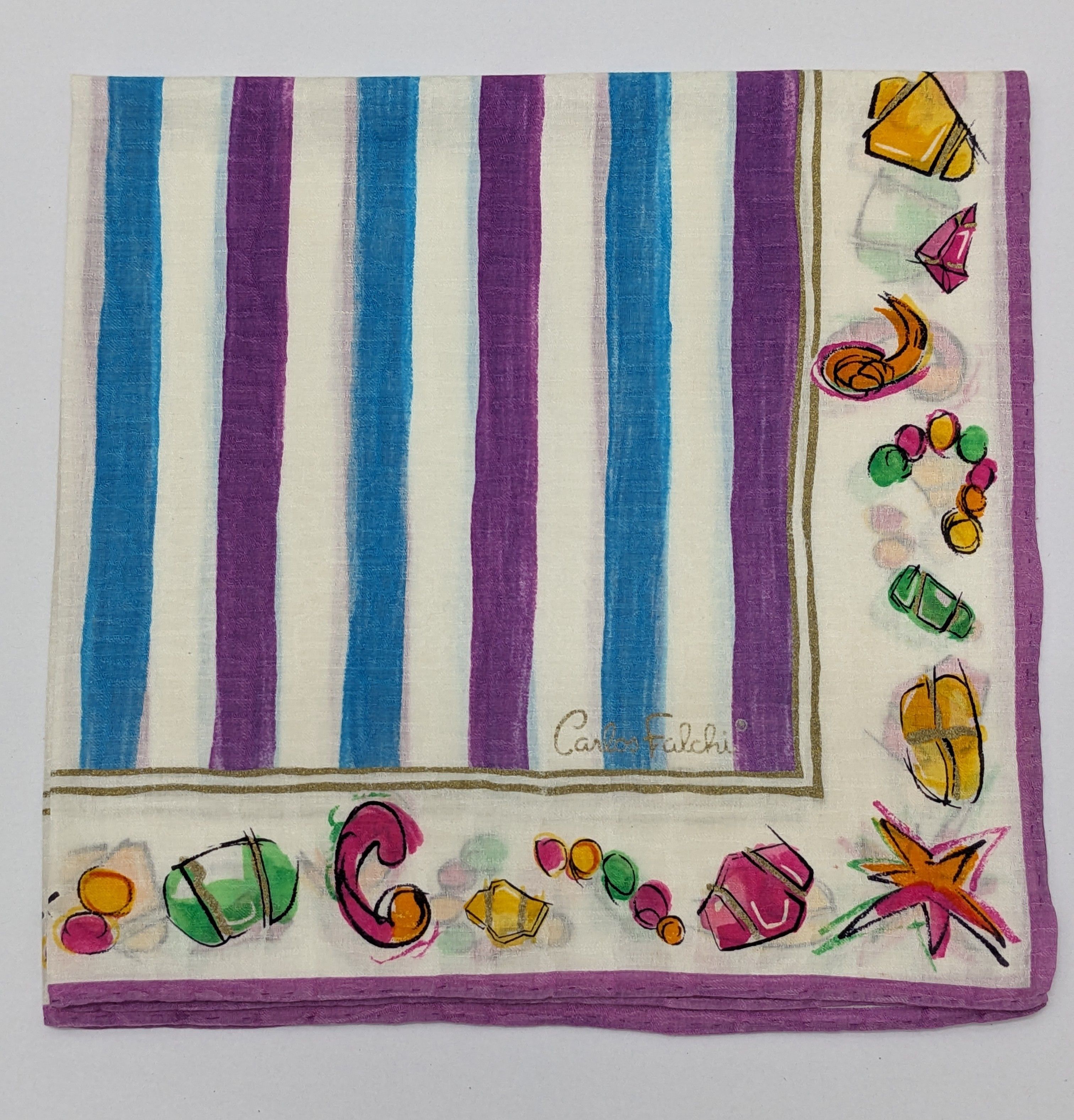 Other Carlos Falchi Artistic Striped Design with Abstract Charms Size ONE SIZE - 1 Thumbnail