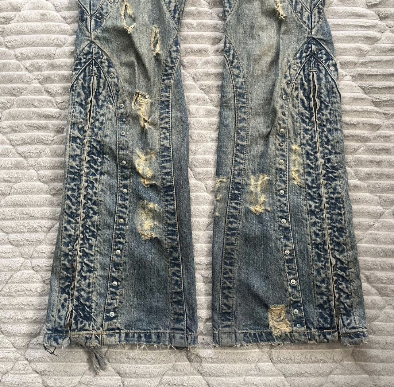 Tornado Mart 00s Vintage Tornado Mart Archive Flare Pants Size US 30 / EU 46 - 5 Thumbnail