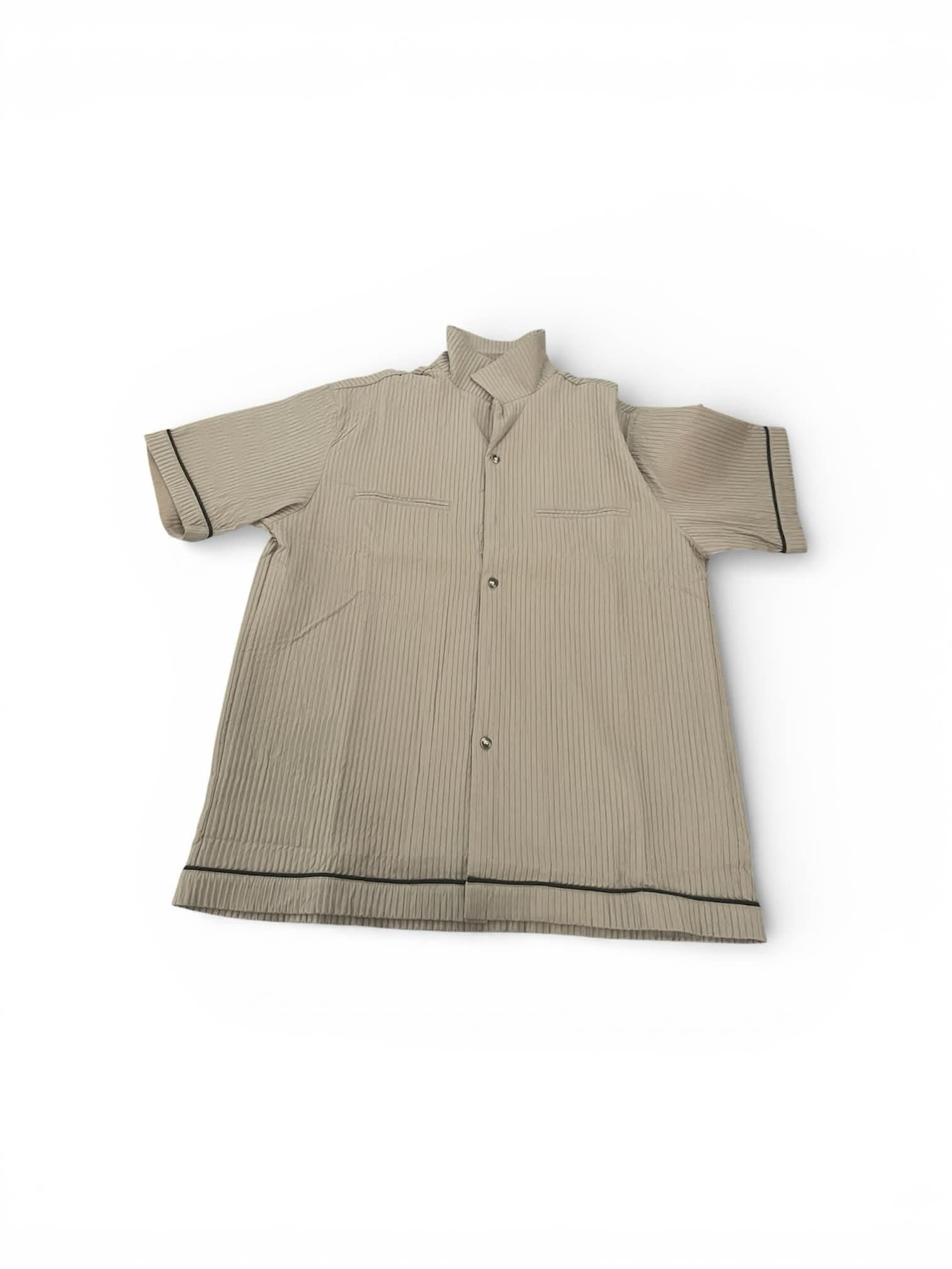 Richie Le Collection Richie Le Plisse Button Up Olive Size US L / EU 52-54 / 3 - 5 Thumbnail