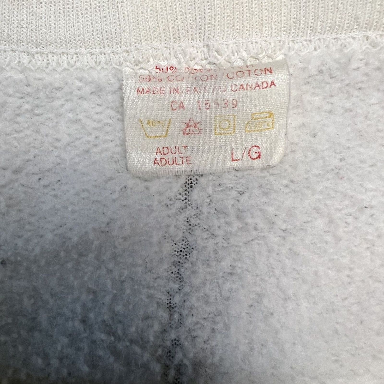Vintage Vintage Blank Sweatshirt White 90s Classic Pullover Crewneck Size US M / EU 48-50 / 2 - 4 Thumbnail