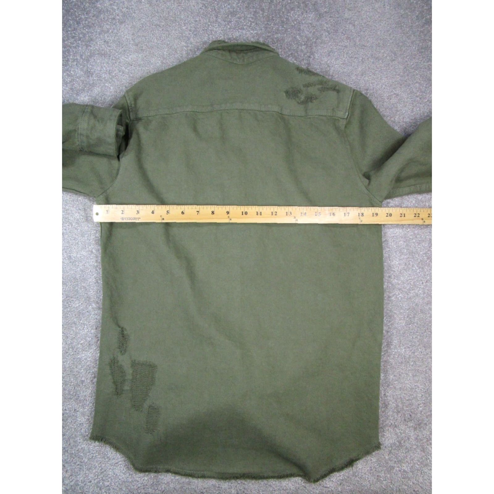 Zara Zara Jacket Womens Small Green Cotton Canvas Pleated Jacket Size S / US 4 / IT 40 - 5 Thumbnail