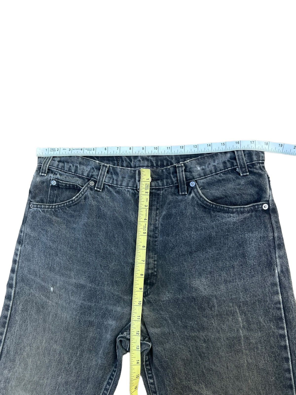 Levi's 1996 Levi’s 505 Orange Tab Fade Black Distress Denim Jeans Size US 35 - 3 Thumbnail