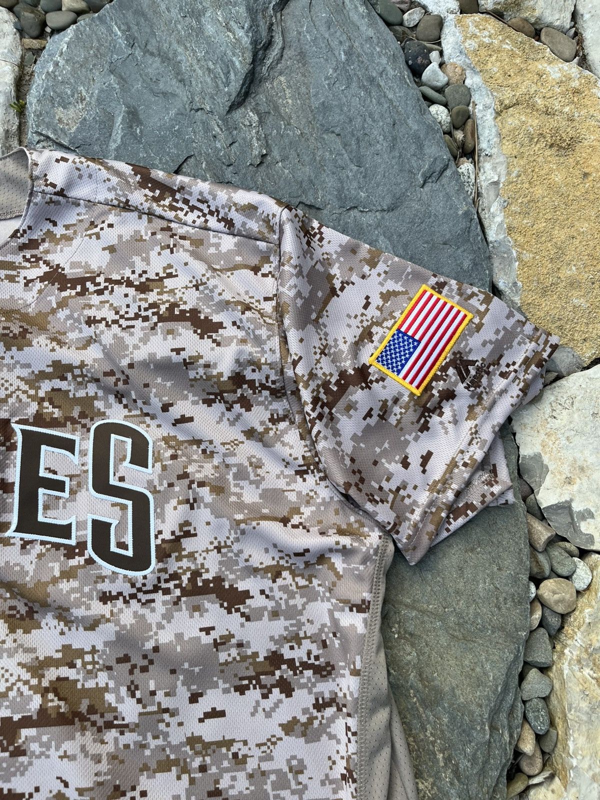 MLB × Majestic Vintage Majestic San Diego Padres button jersey camo shirt Size US XXL / EU 58 / 5 - 4 Thumbnail