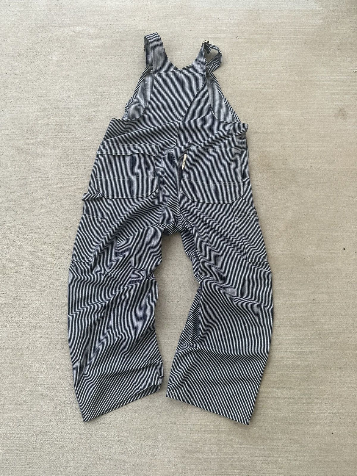 RARE Vintage Union Made Pinstripe Double Knee Overalls