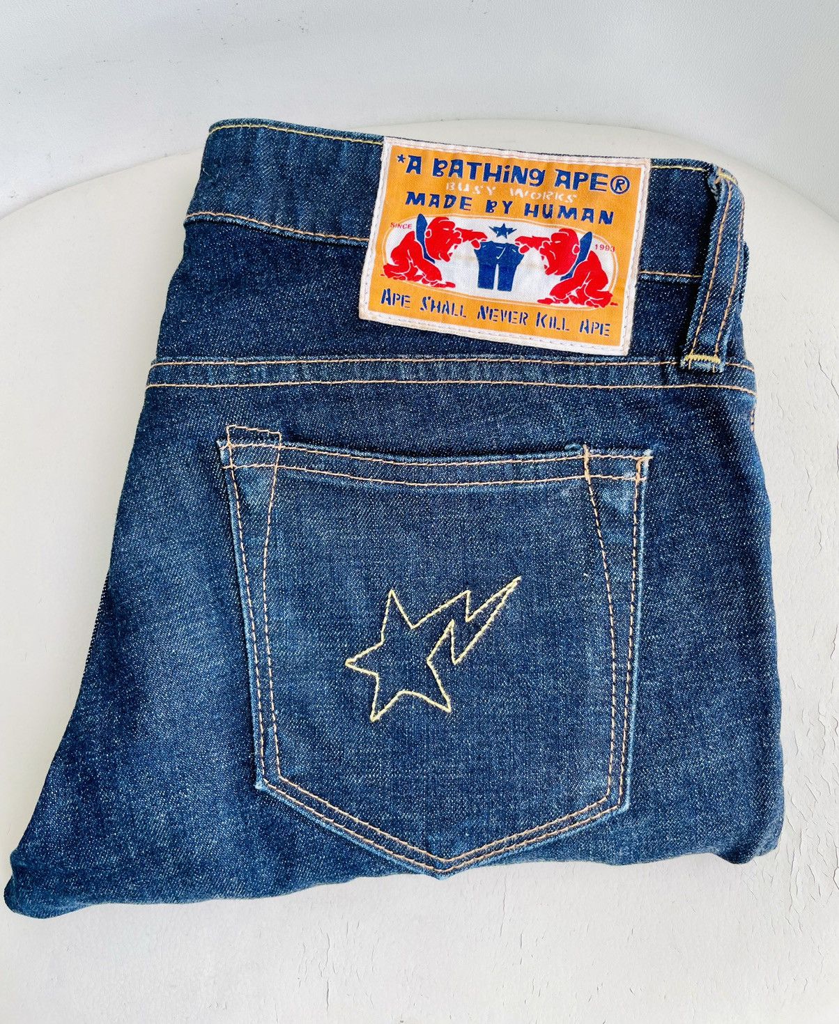 Bape Bapesta Cropped Denim Size 25" / US 0 / IT 36 - 6 Thumbnail