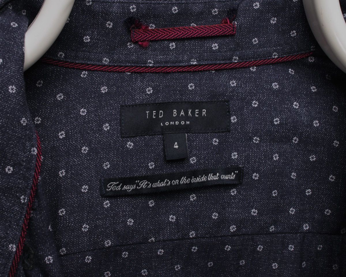 Designer × Ted Baker TED BAKER Marais Floral Geo Printed Long Sleeve Button Shirt Size US M / EU 48-50 / 2 - 14 Thumbnail