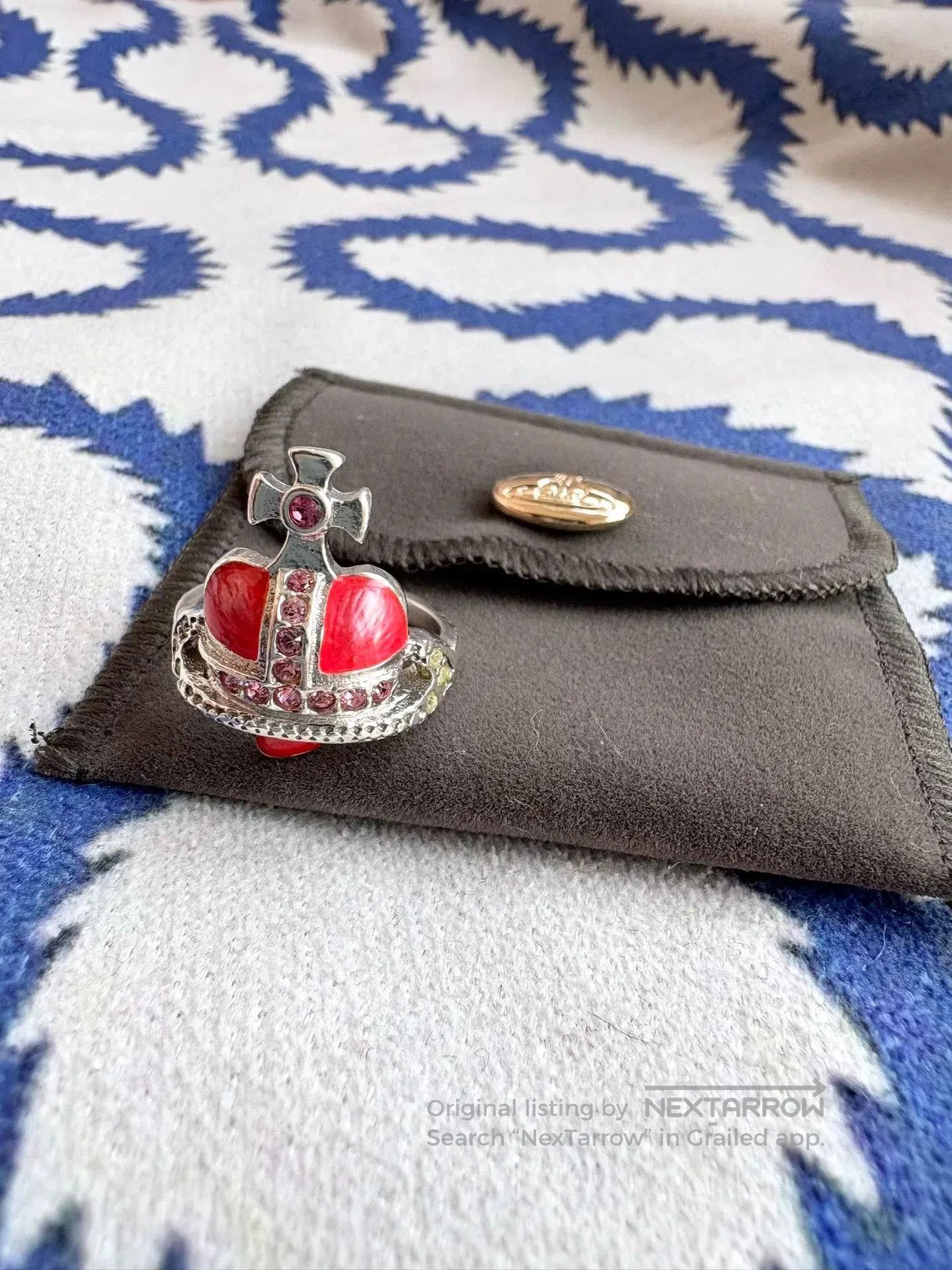 Vivienne Westwood vivienne westwood vintage heart enamel ring. Size ONE SIZE - 1 Thumbnail