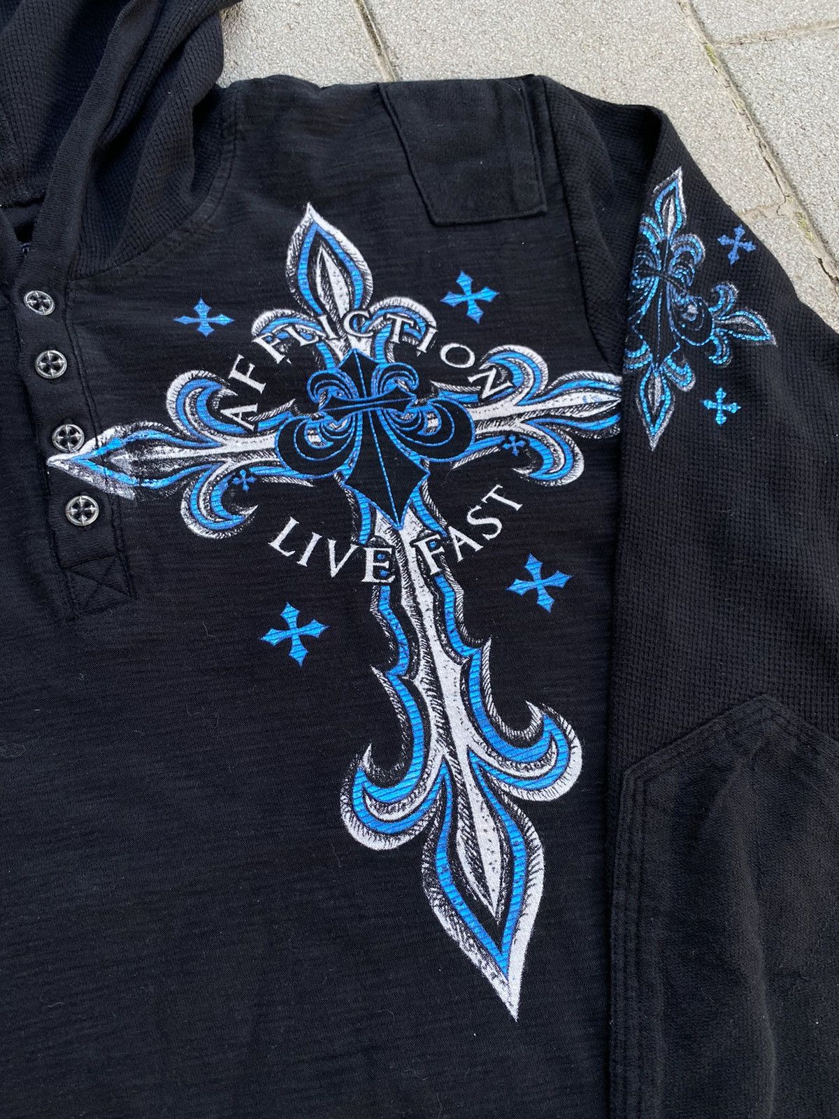Affliction Affliction Thermal Long Sleeve Logo Spell Out Size US XL / EU 56 / 4 - 8 Thumbnail