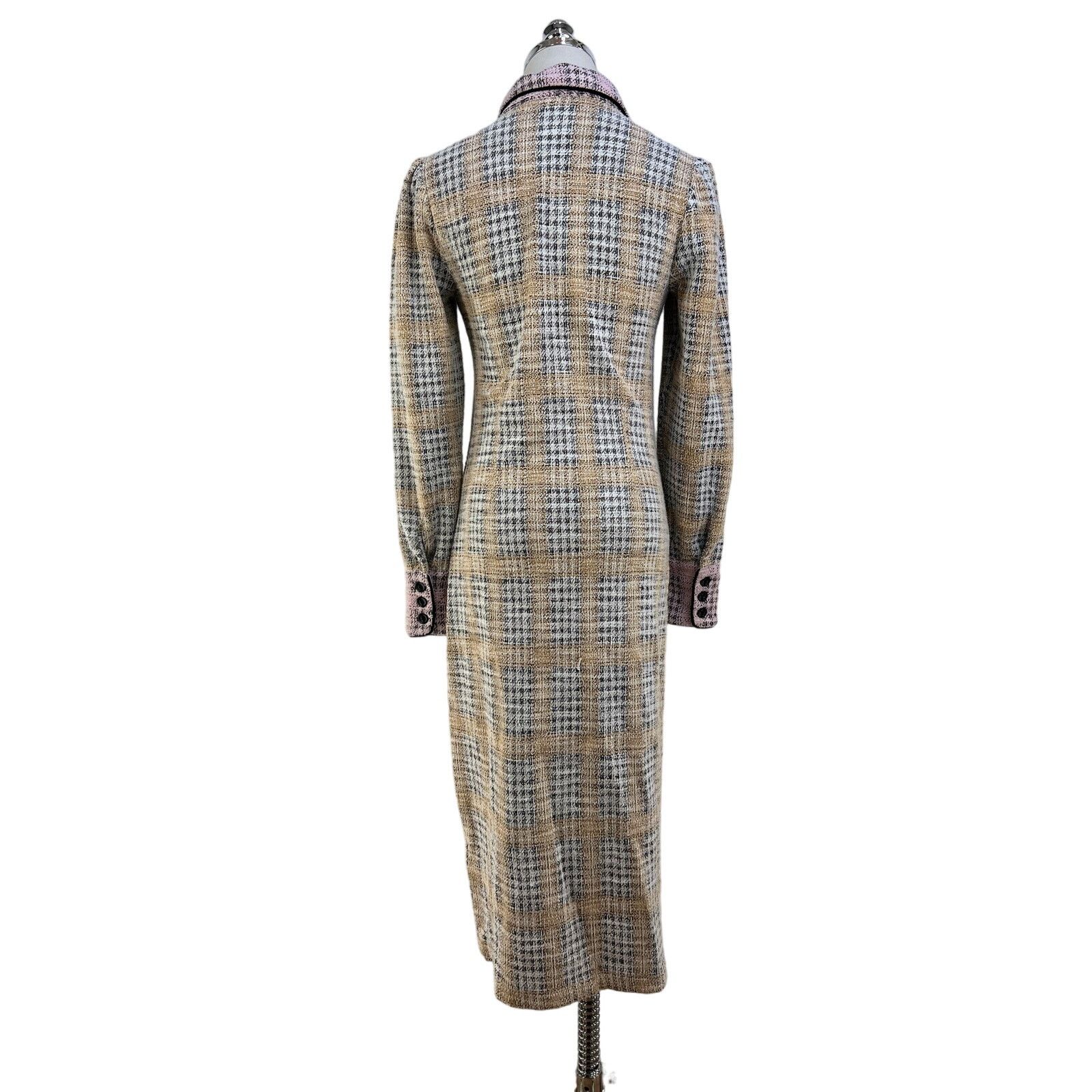 Other Walter Baker Tia Midi Dress Plaid Long Sleeves Knit Preppy Size XS / US 0-2 / IT 36-38 - 8 Thumbnail