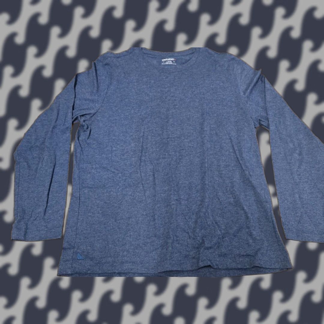 UNTUCKit UNTUCKit T Shirt Blue Long Sleeve Crewneck Cotton Men's L Regular Adult Mens Outdoor 90s? Size US L / EU 52-54 / 3 - 1 Thumbnail