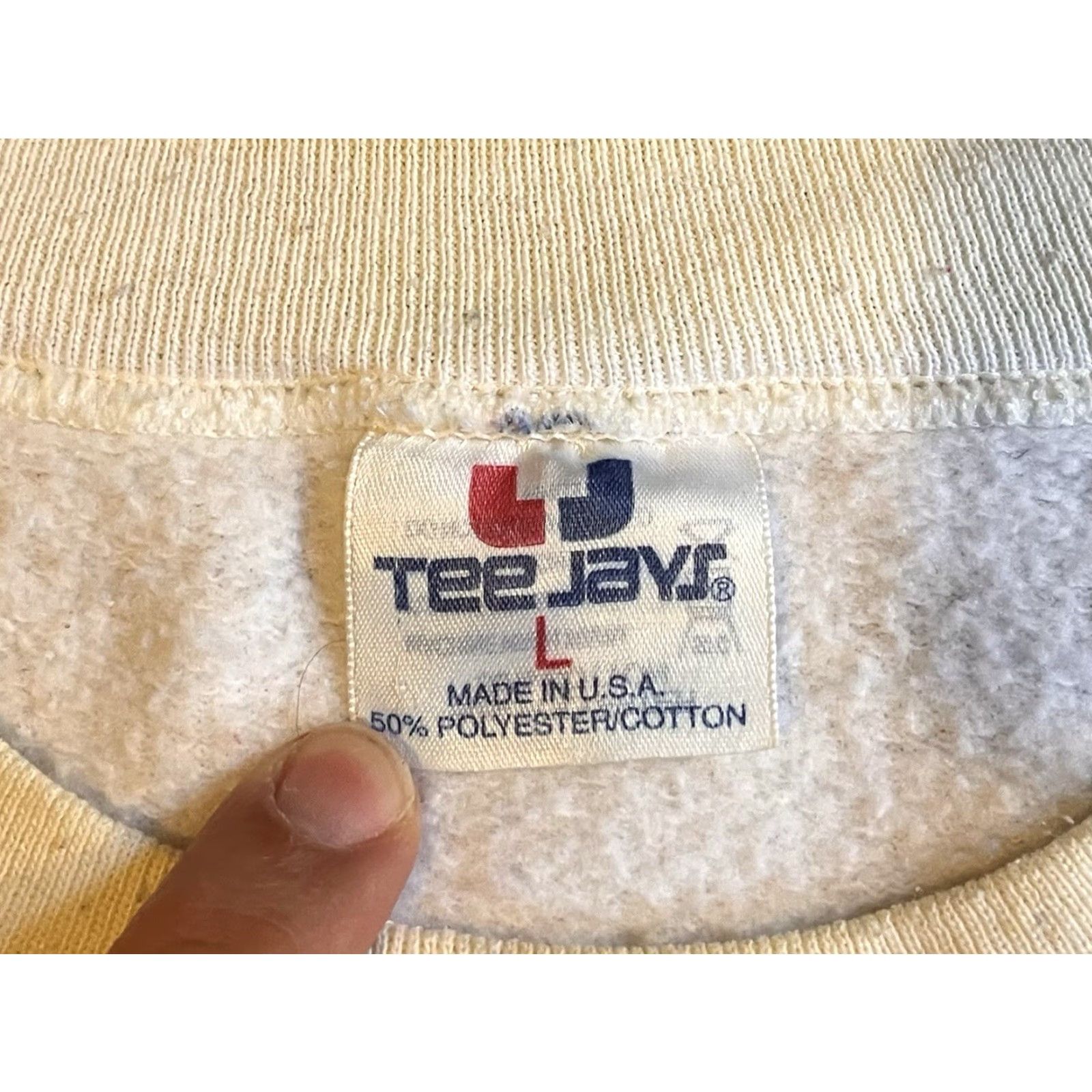 TEE JAYS VINTAGE Offshore Sailing Team Sweatshirt Men’s Large White 1995 Tee Jays Crew Neck Long Sleeve Graphic Print Logo Size US L / EU 52-54 / 3 - 5 Thumbnail