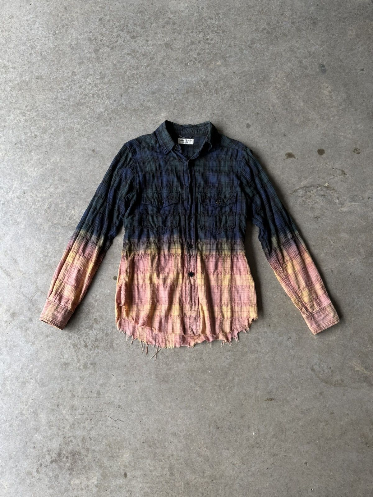 Saint Laurent Paris Saint Laurent Paris SS16 Surf Sound Bleached Raw Flannel Size US XS / EU 42 / 0 - 2 Thumbnail
