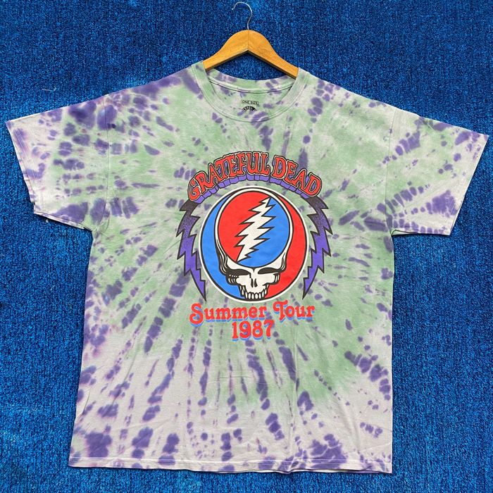 Very Rare Grateful Dead Steal Your Face Summer Tour 1987 Tie Dye O/S ...