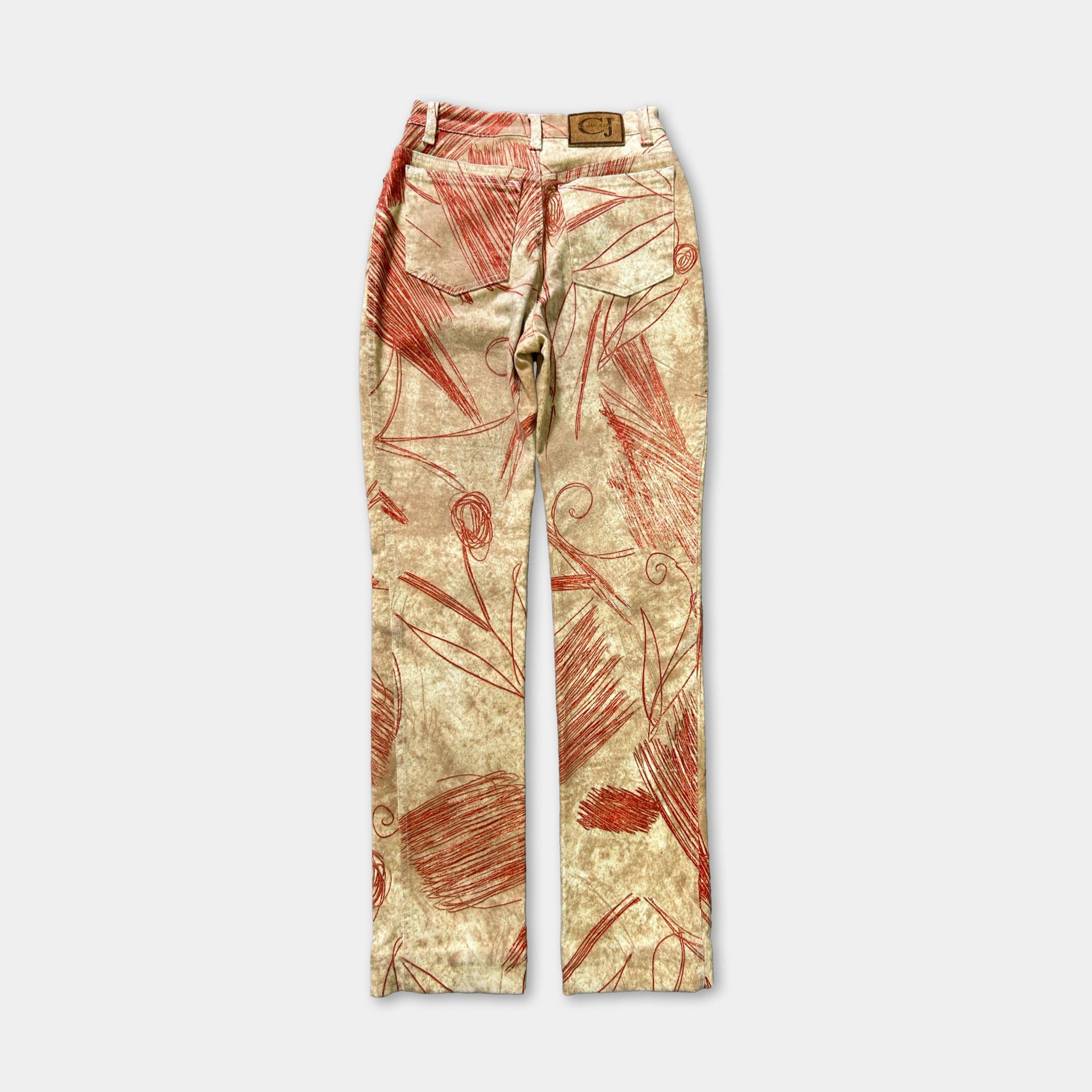 Just Cavalli Just Cavalli 00's Floral Print Jeans Size US 29 - 5 Thumbnail