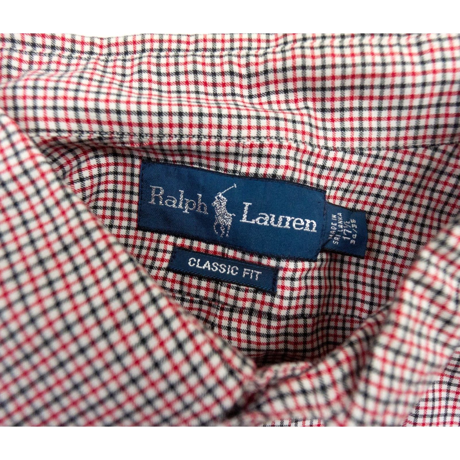 Ralph Lauren Ralph Lauren Shirt Mens 17.5 34/35 Red Button Up Classic Fit Check Preppy Adult Size US XL / EU 56 / 4 - 6 Thumbnail