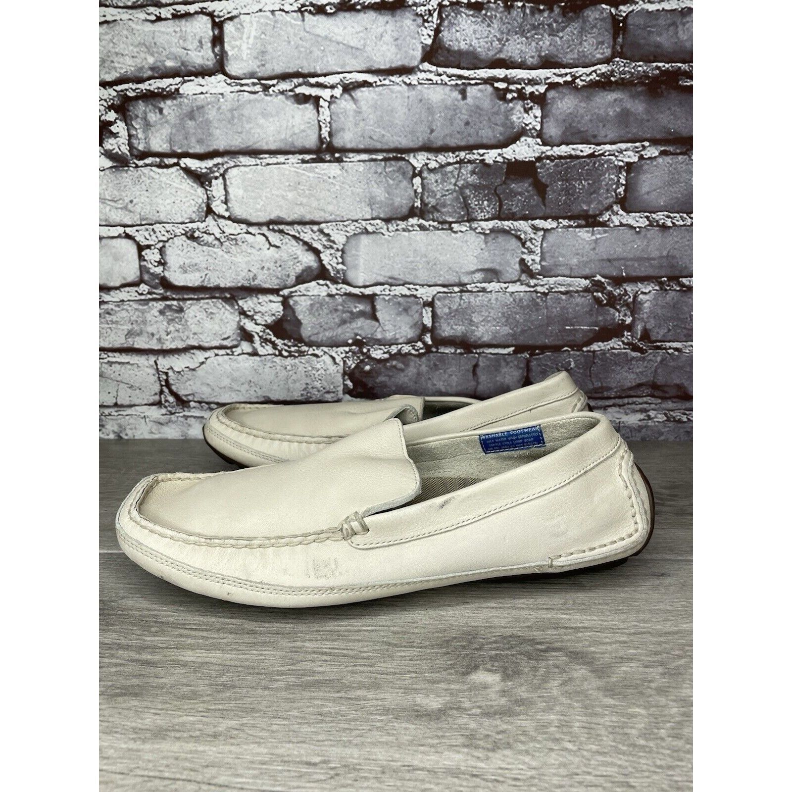Rockport Rockport Washable Footwear Ivory Cream Leather Driving Shoes Size US 10.5 / EU 43-44 - 3 Thumbnail