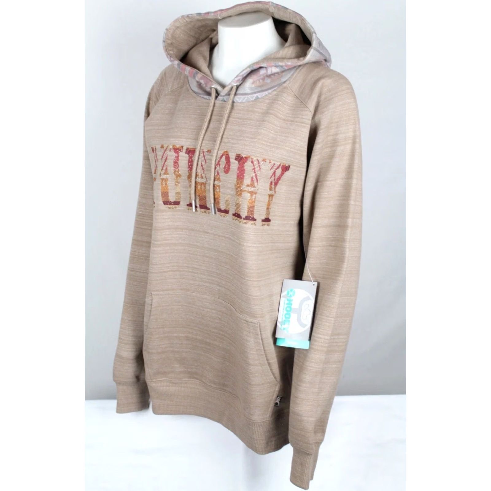 Vintage Hooey Women's Punchy Hoodie Sweatshirt XL Tan PH1001TN Size XL / US 12-14 / IT 48-50 - 4 Thumbnail