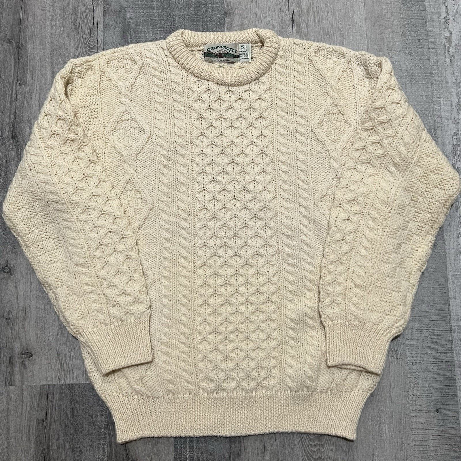 Aran Crafts Aran Crafts Wool Ireland Cable Knit Chunky Heavy Sweater Size M / US 6-8 / IT 42-44 - 1 Thumbnail
