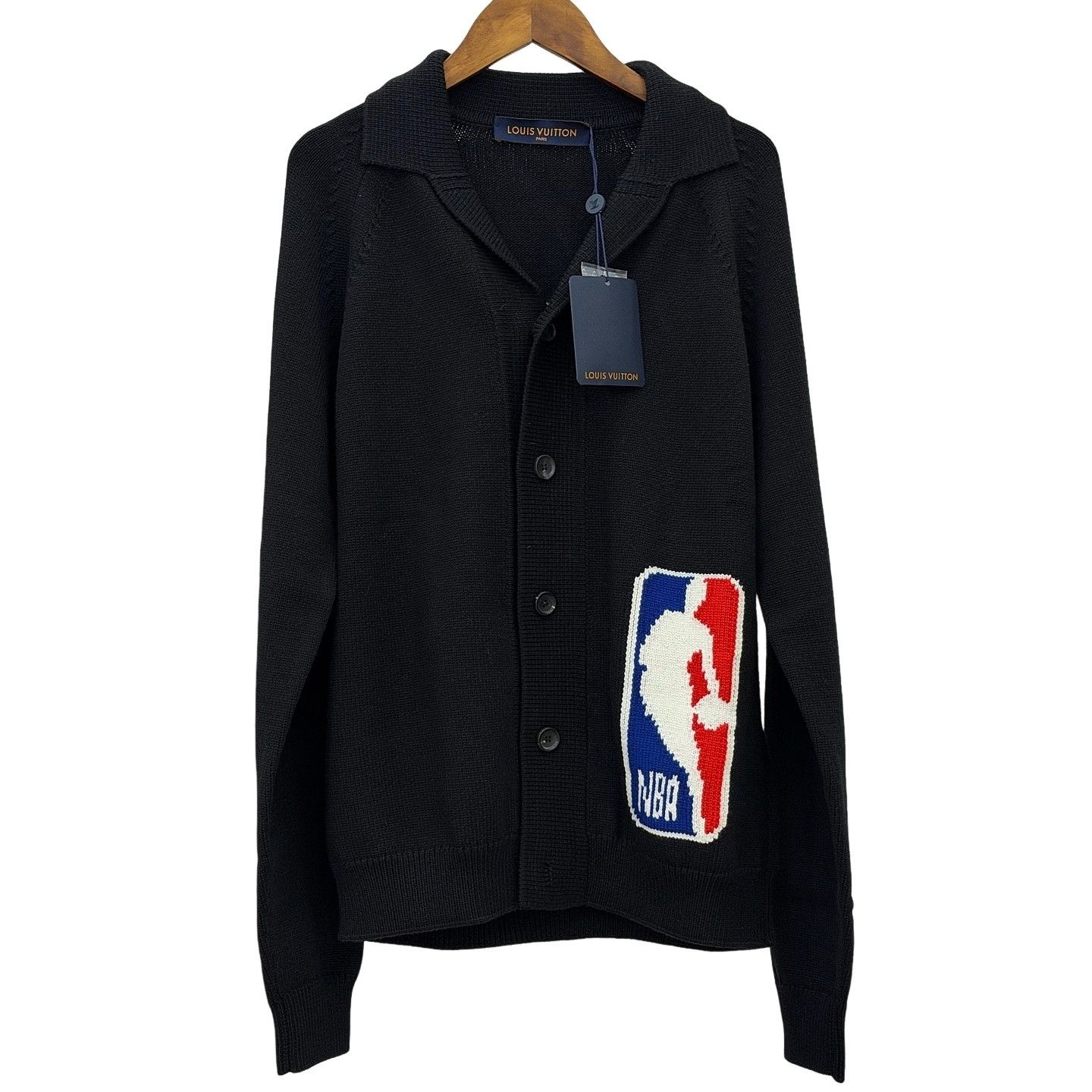 Louis Vuitton Louis Vuitton's latest black NBA knit logo cardigan