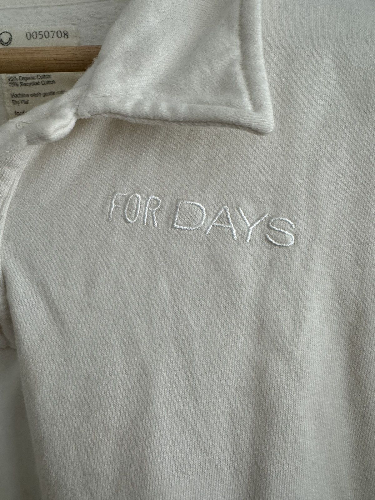 Other Cream Recycled Long Sleeve Polo Size US L / EU 52-54 / 3 - 2 Thumbnail