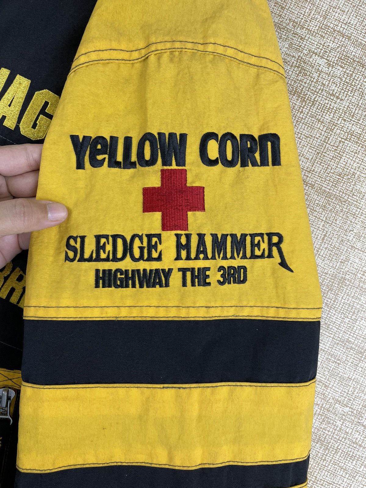 Vintage 🔥YELLOW CORN Magician Highway Sledge Hammer Biker Jacket Size US L / EU 52-54 / 3 - 13 Thumbnail