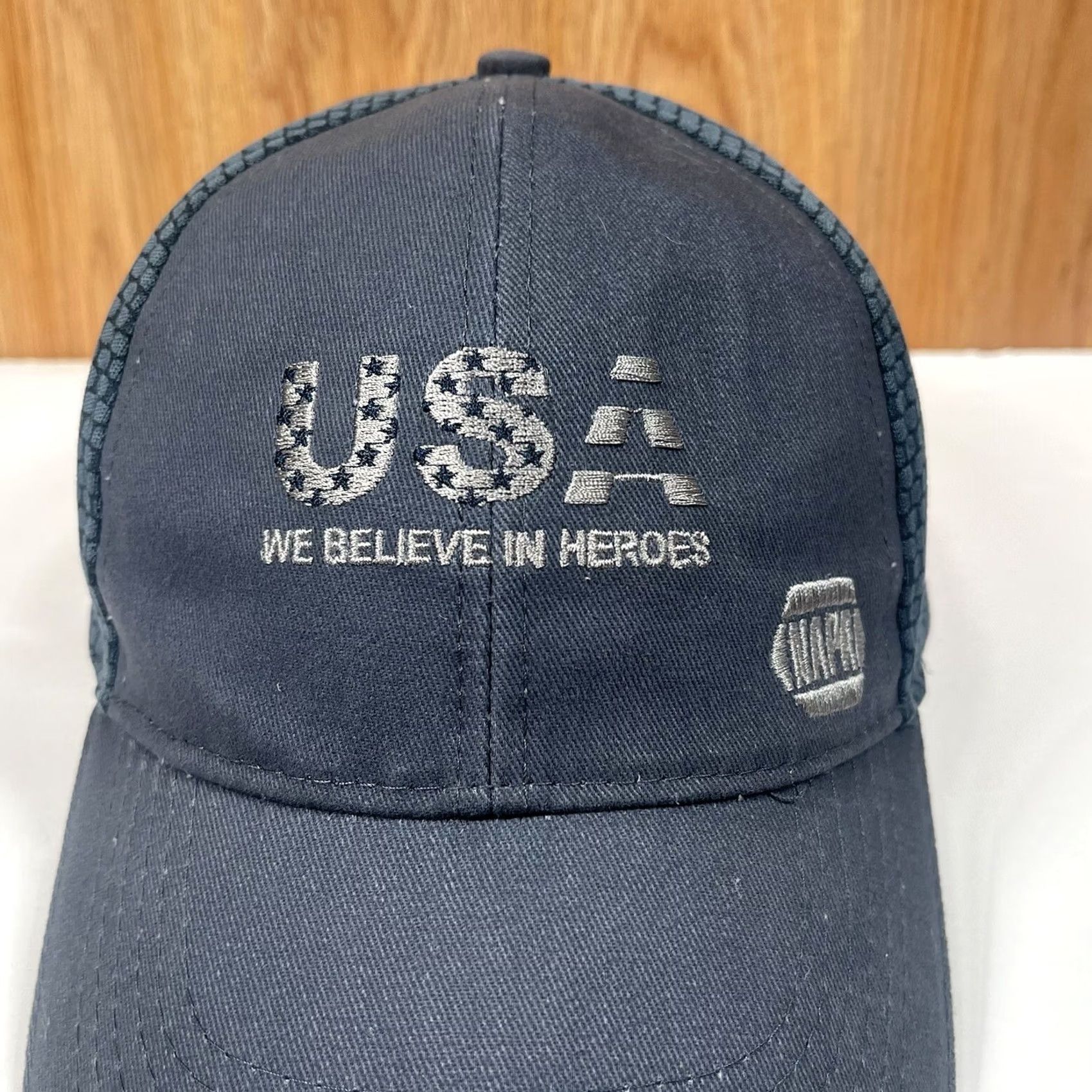 Vintage NAPA We Believe In Heroes Fallen Heroes Foundation Adult Adjustable Hat Cap Grey Unisex Boys Girls Mens Womens StrapBack Cap Size ONE SIZE - 3 Thumbnail